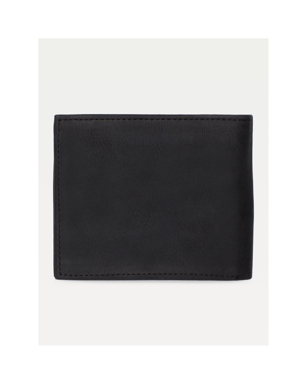 Tommy Hilfiger Black Johnson Small Bifold Leather Wallet for men