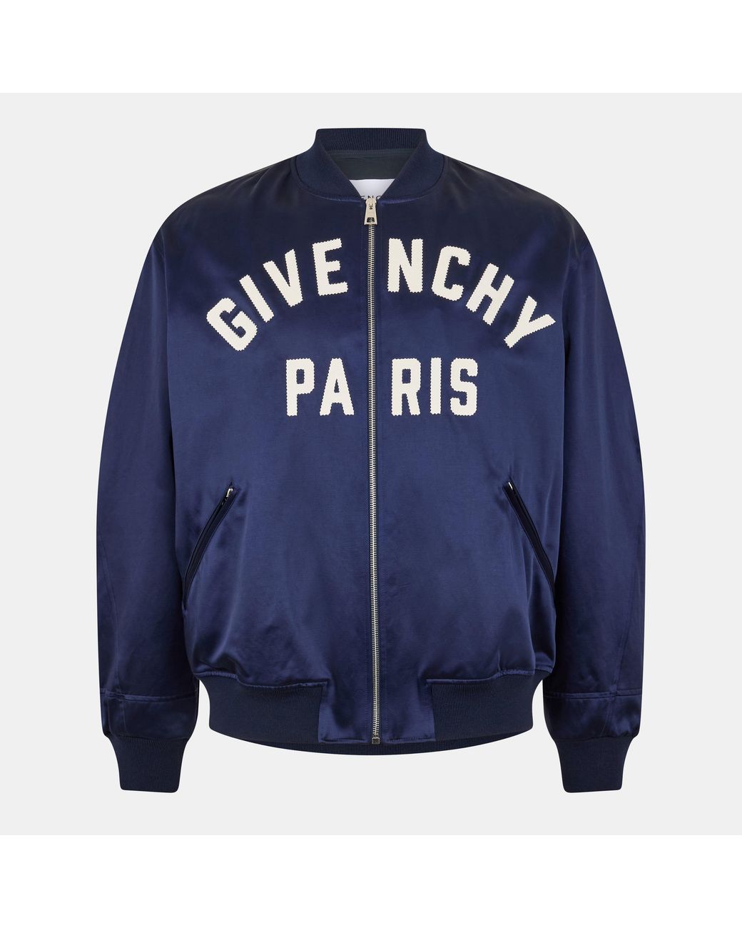 Givenchy Blue Structured Fit Bomber Jacket for men
