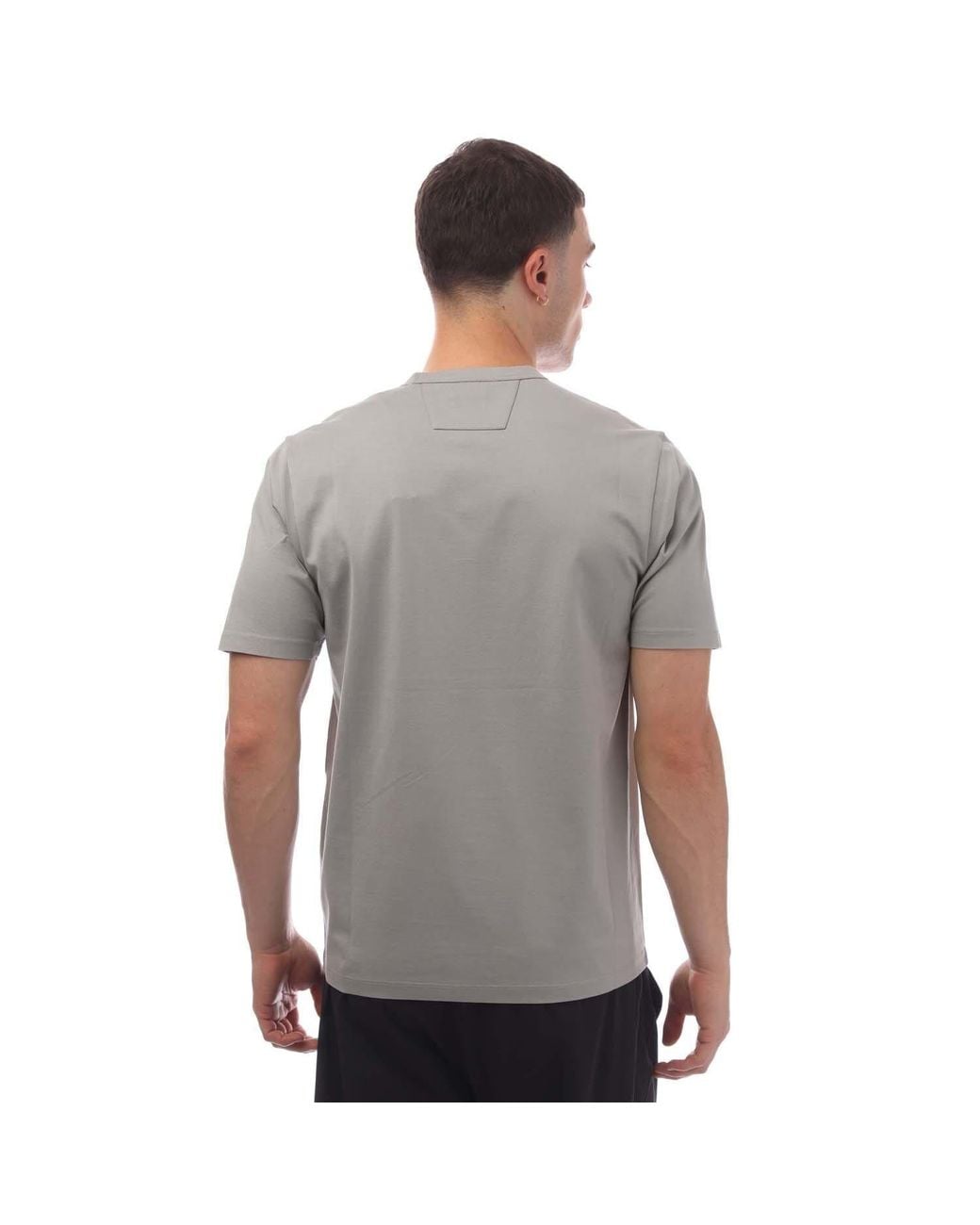 C P Company Gray Metropolis Series Printed Logo T-Shirt for men