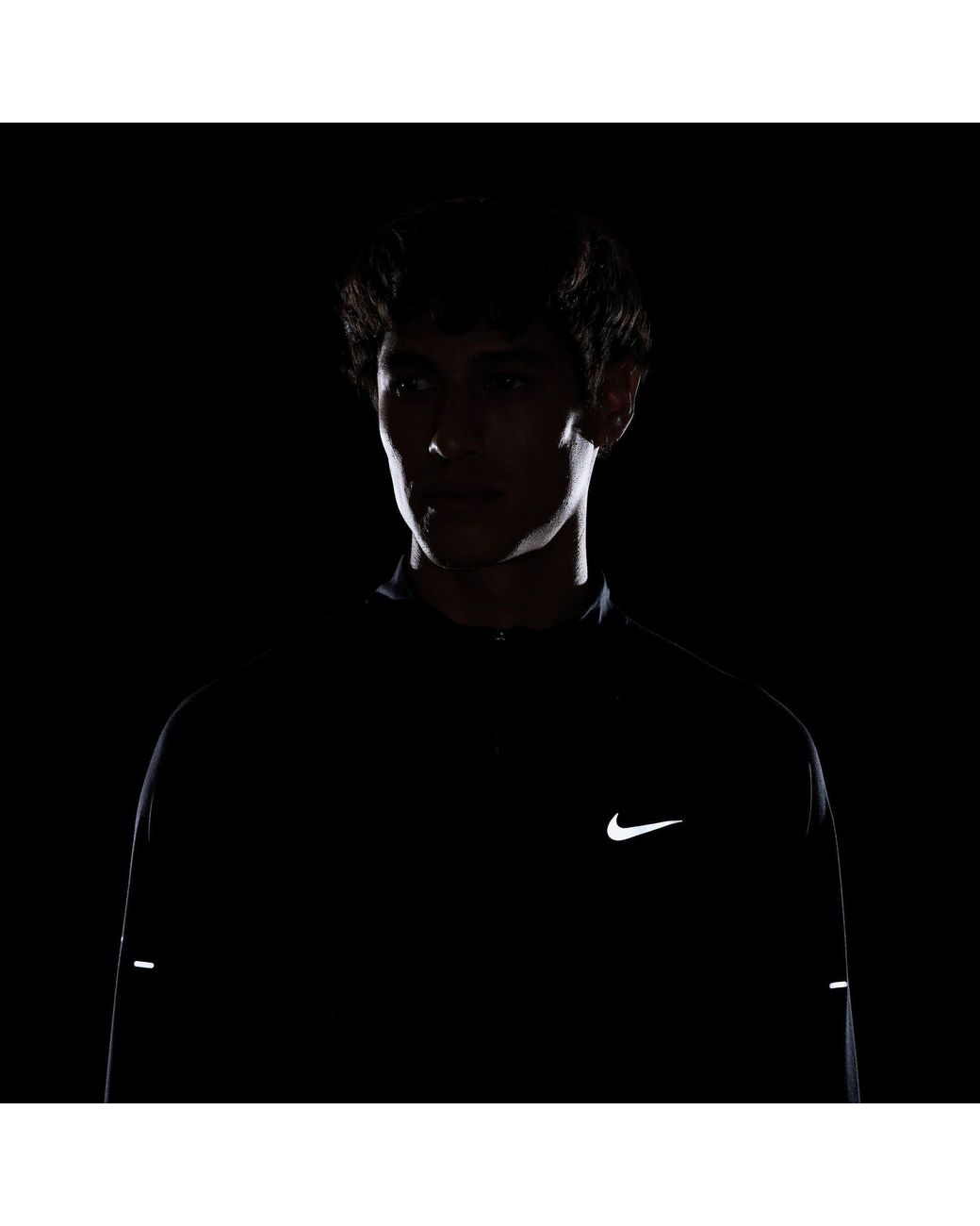 Nike Black Stride Dri-Fit 1/4-Zip Running Top for men