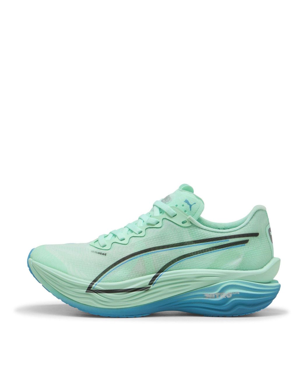 PUMA Green Deviate Nitro Elite 3 Road Running Shoes