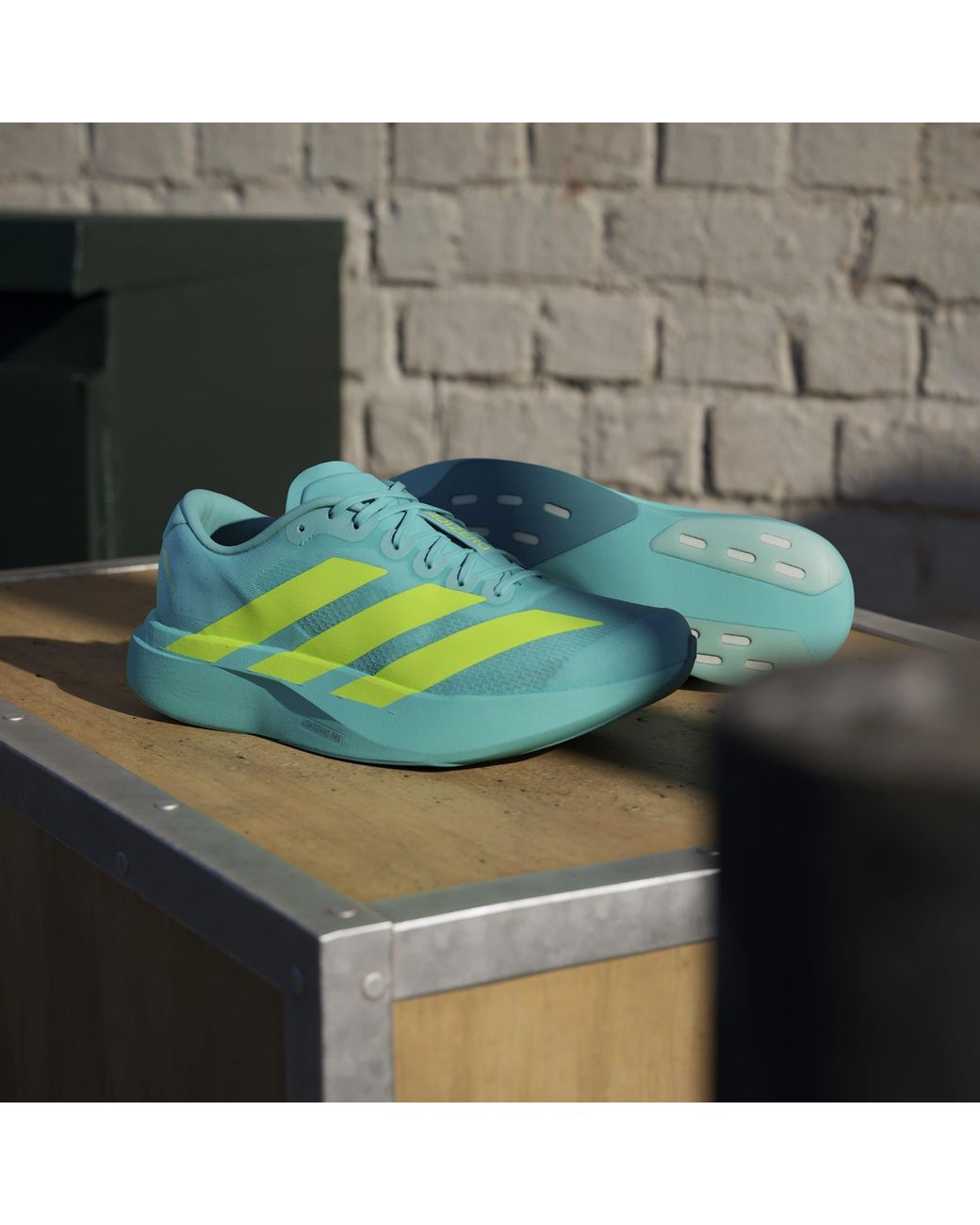 Adidas Blue Adizero Evo Sl Shoes for men