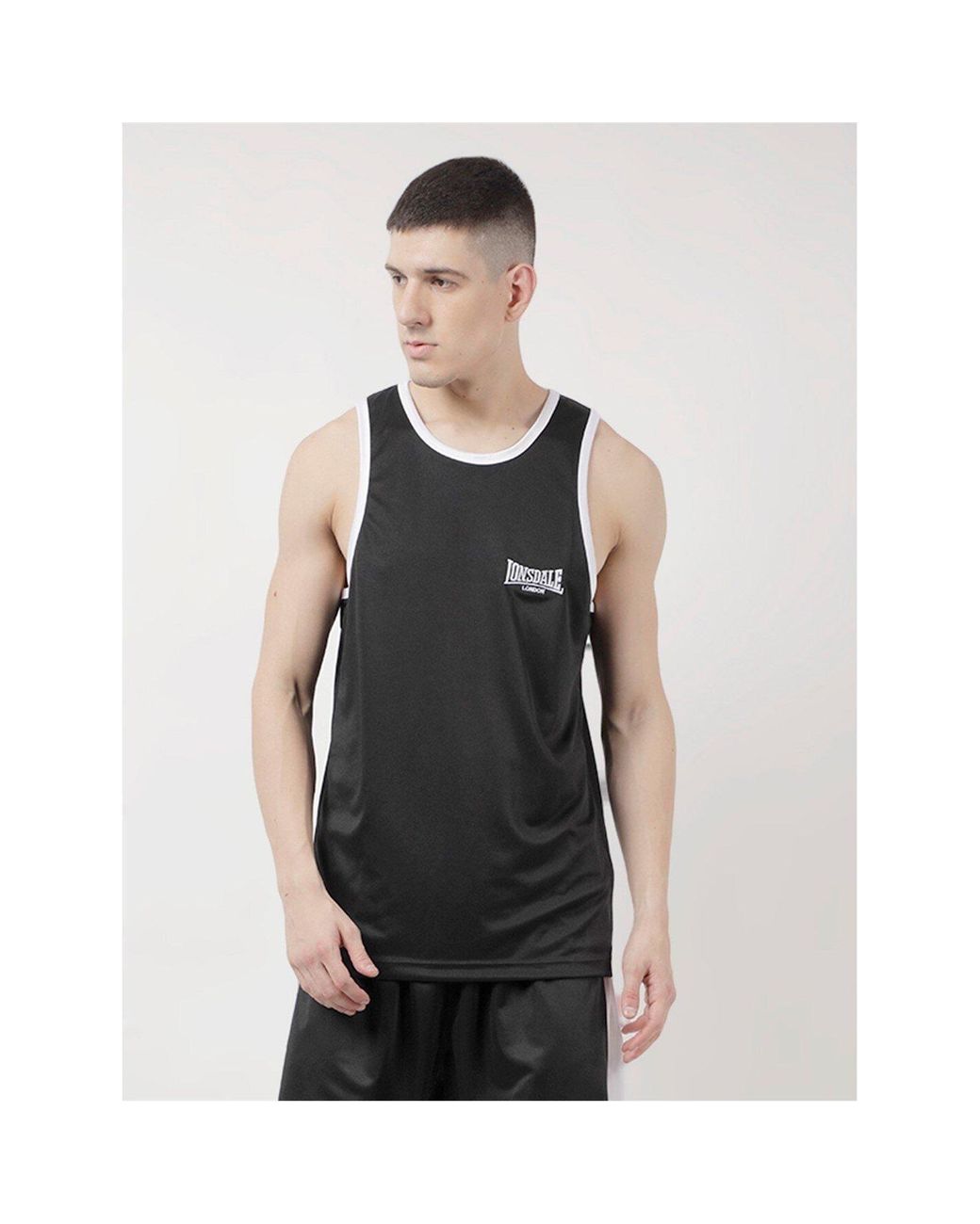 Lonsdale Black Boxing Vest for men