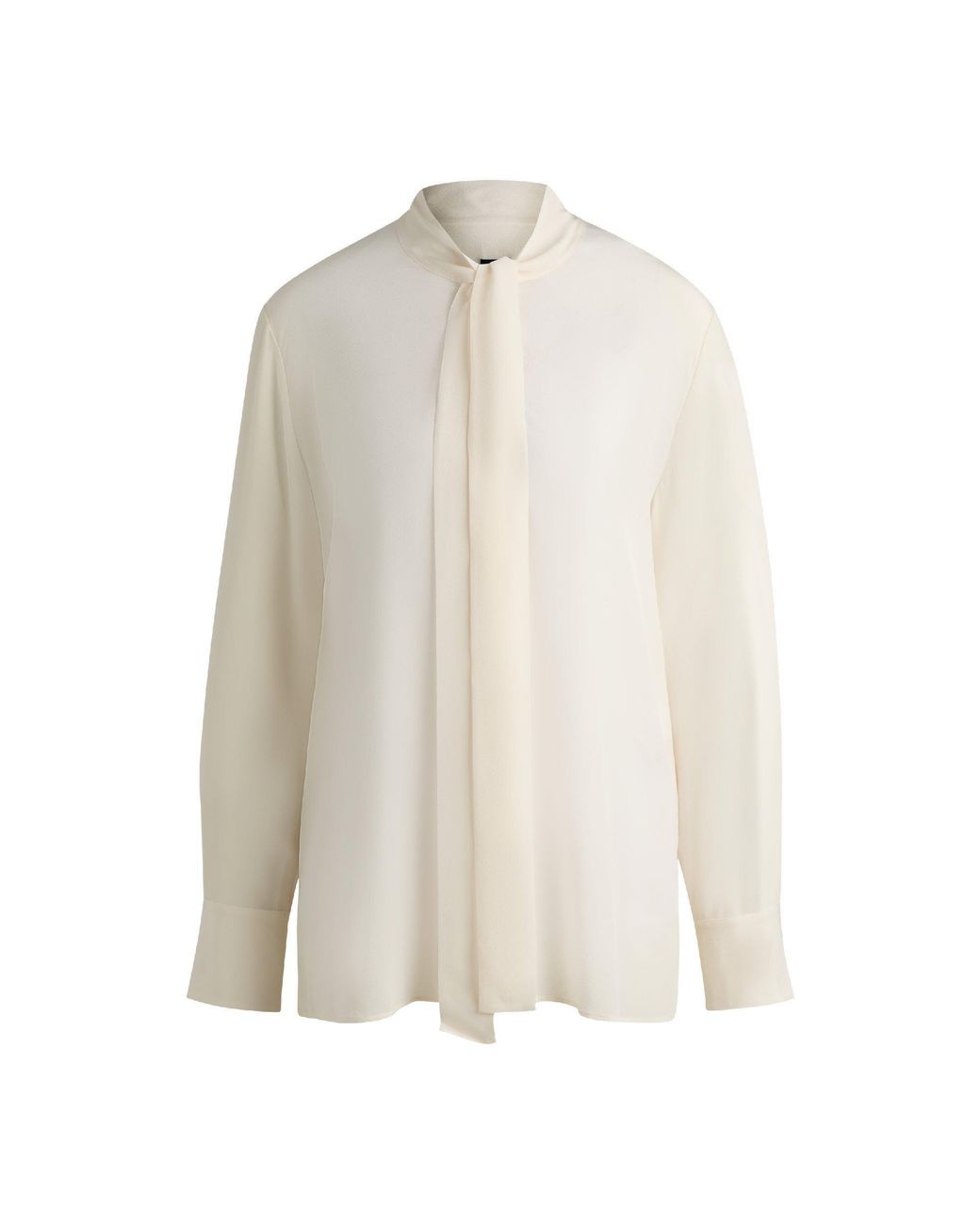 Boss White Bryon Thursday Long Sleeve Blouse
