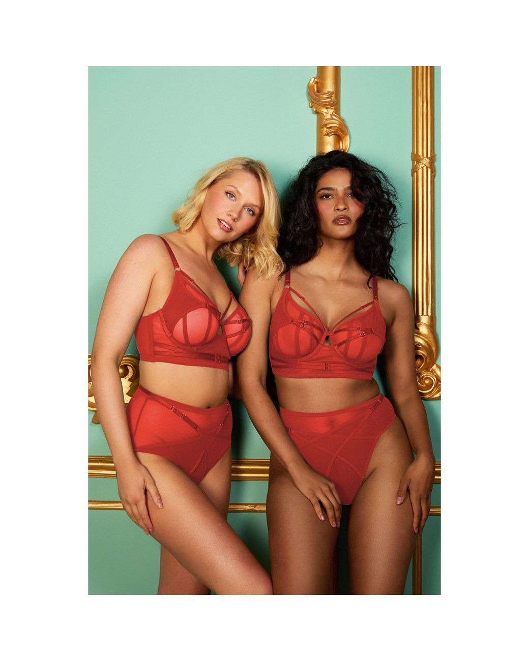 Playful Promises Red Eddie Ruby Crossover Balconette Bra