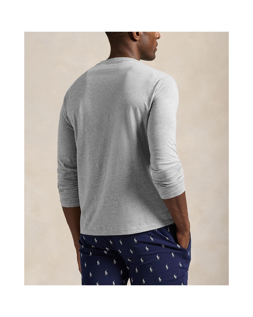 Polo Ralph Lauren Gray Long Sleeve Crew Neck T-Shirt for men