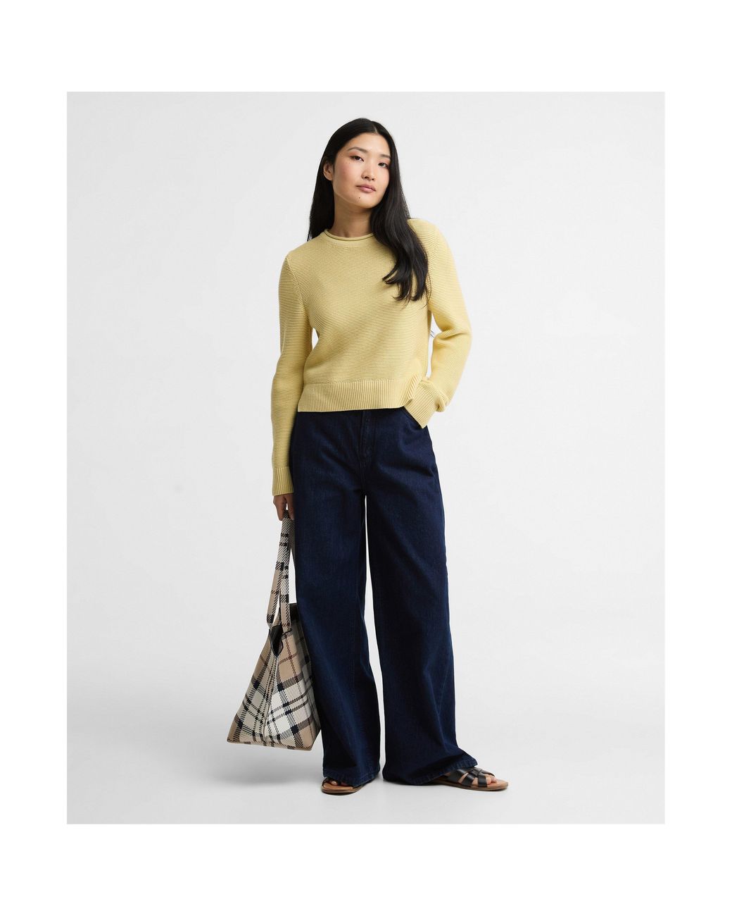 Barbour Yellow Crew Neck Jumper