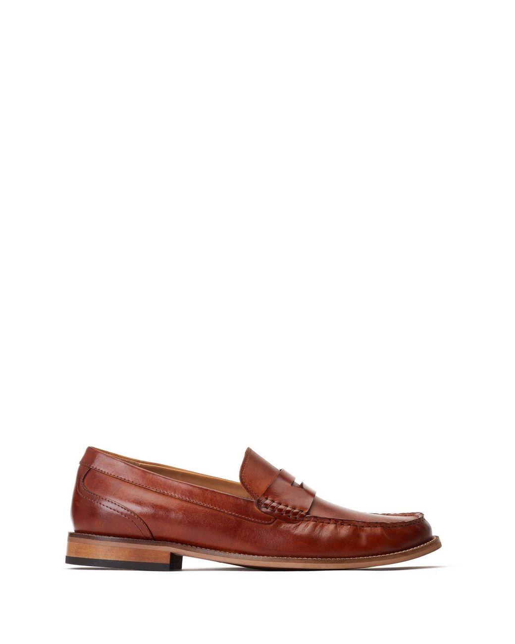 Base London Red Garfield Penny Leather Loafers for men