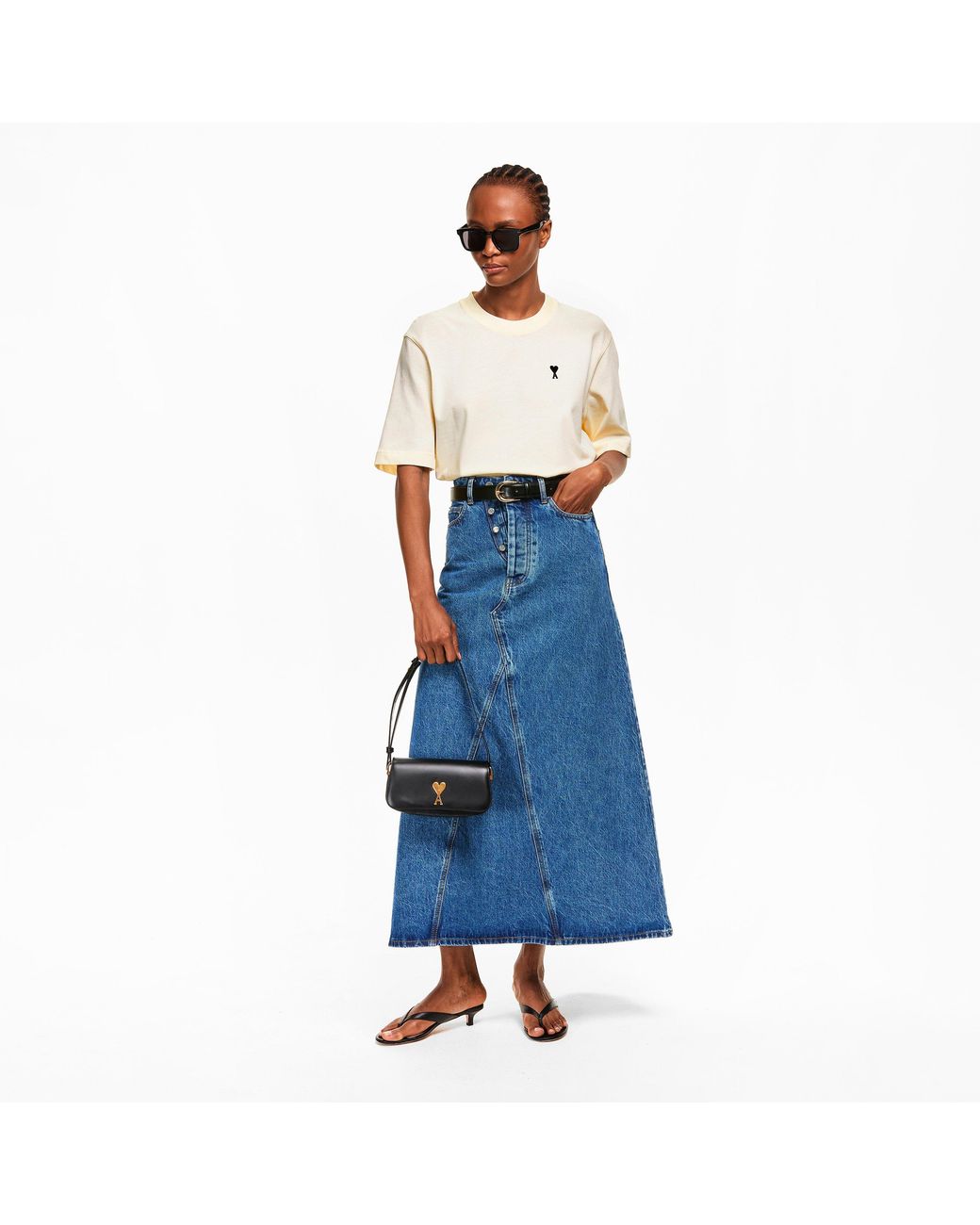 AMI Natural Place Des Oversized Fit Oversized T-Shirt