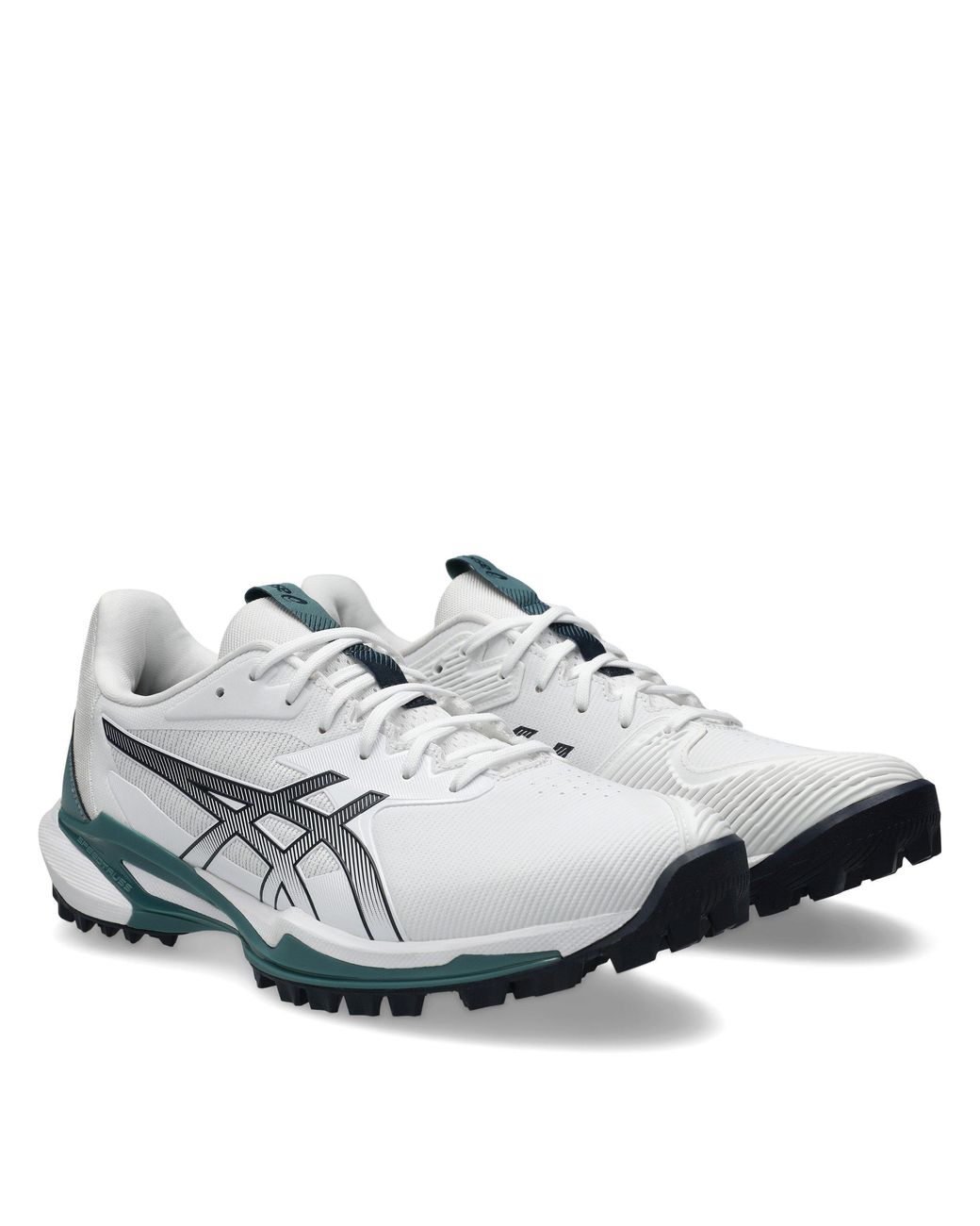 Asics White Field Astro Hockey Shoes for men