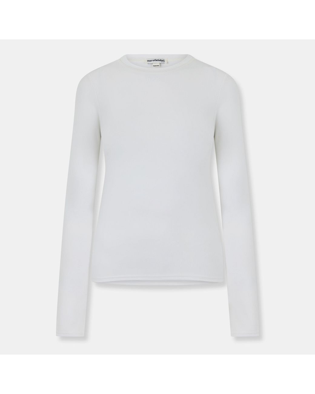 Mars the Label White Sculpt Long Sleeve Tee