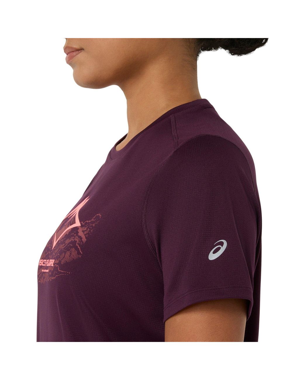 Asics Purple Fuji Logo Short Sleeve Running T-Shirt