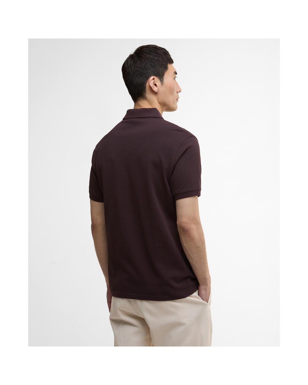 Barbour Purple Essential Polo Shirt for men
