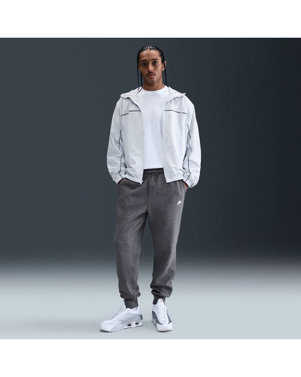 Nike Gray Sportswear Club Fleece Jogging Pants for men