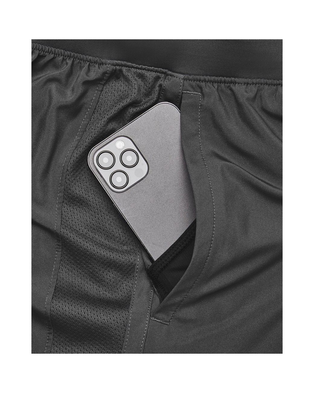Under Armour Gray Ua Launch Run 2-In-1 Shorts for men