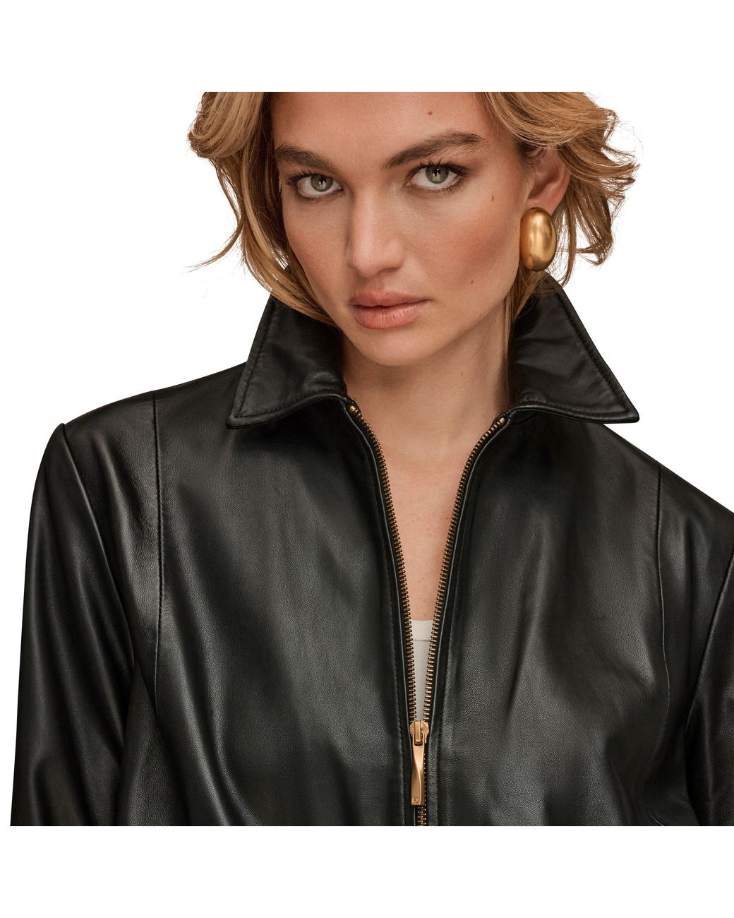 Donna Karan Black Leather Jacket