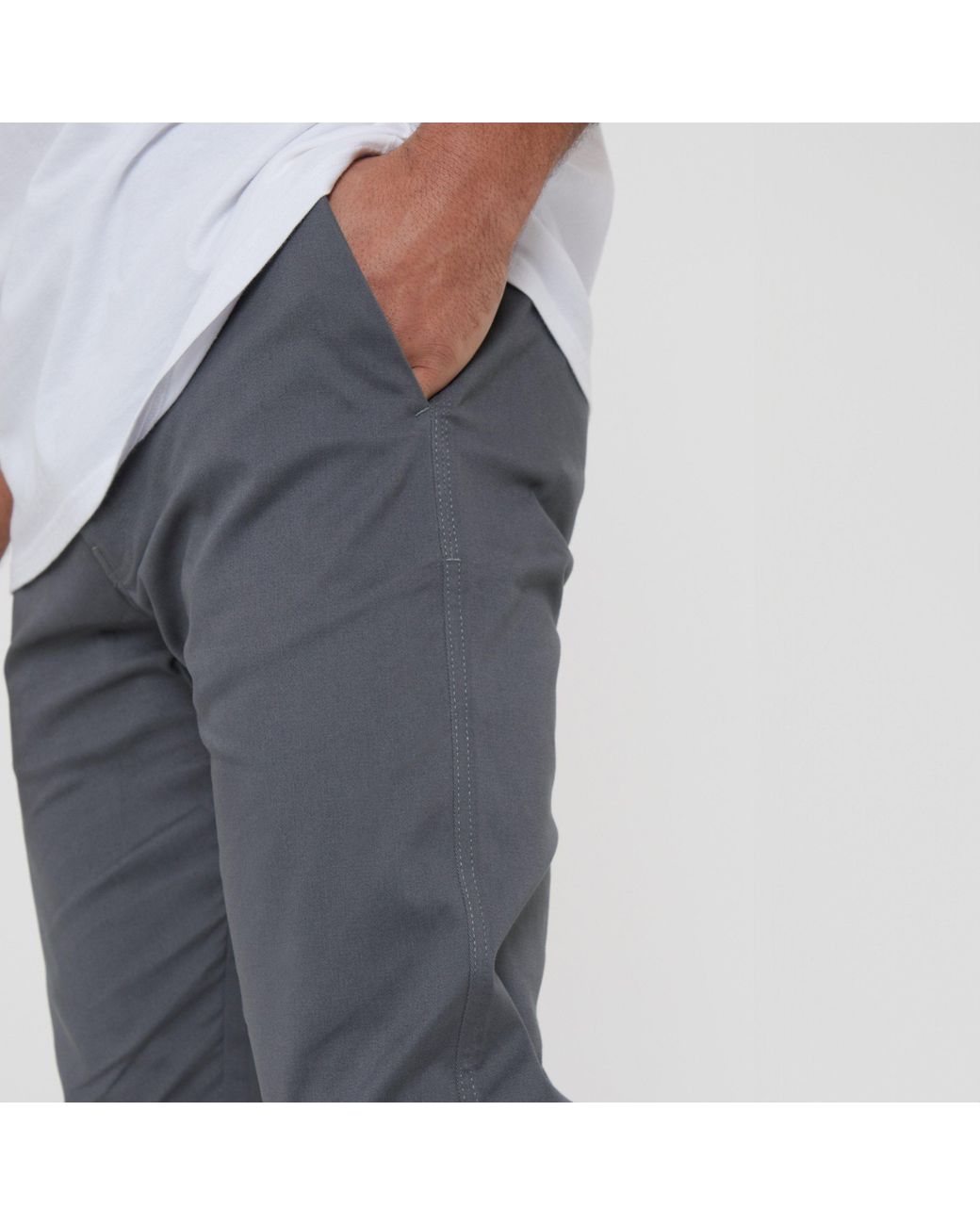 Threadbare Blue Cotton Slim Fit Chino Trousers With Stretch for men