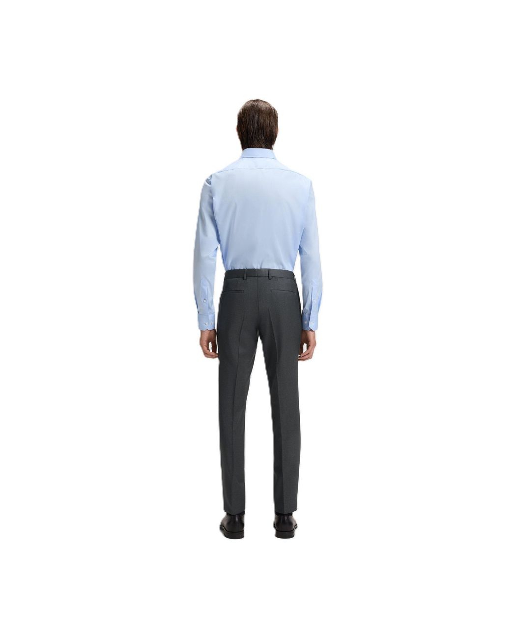 Boss Blue H Wenten Straight Leg Trousers for men