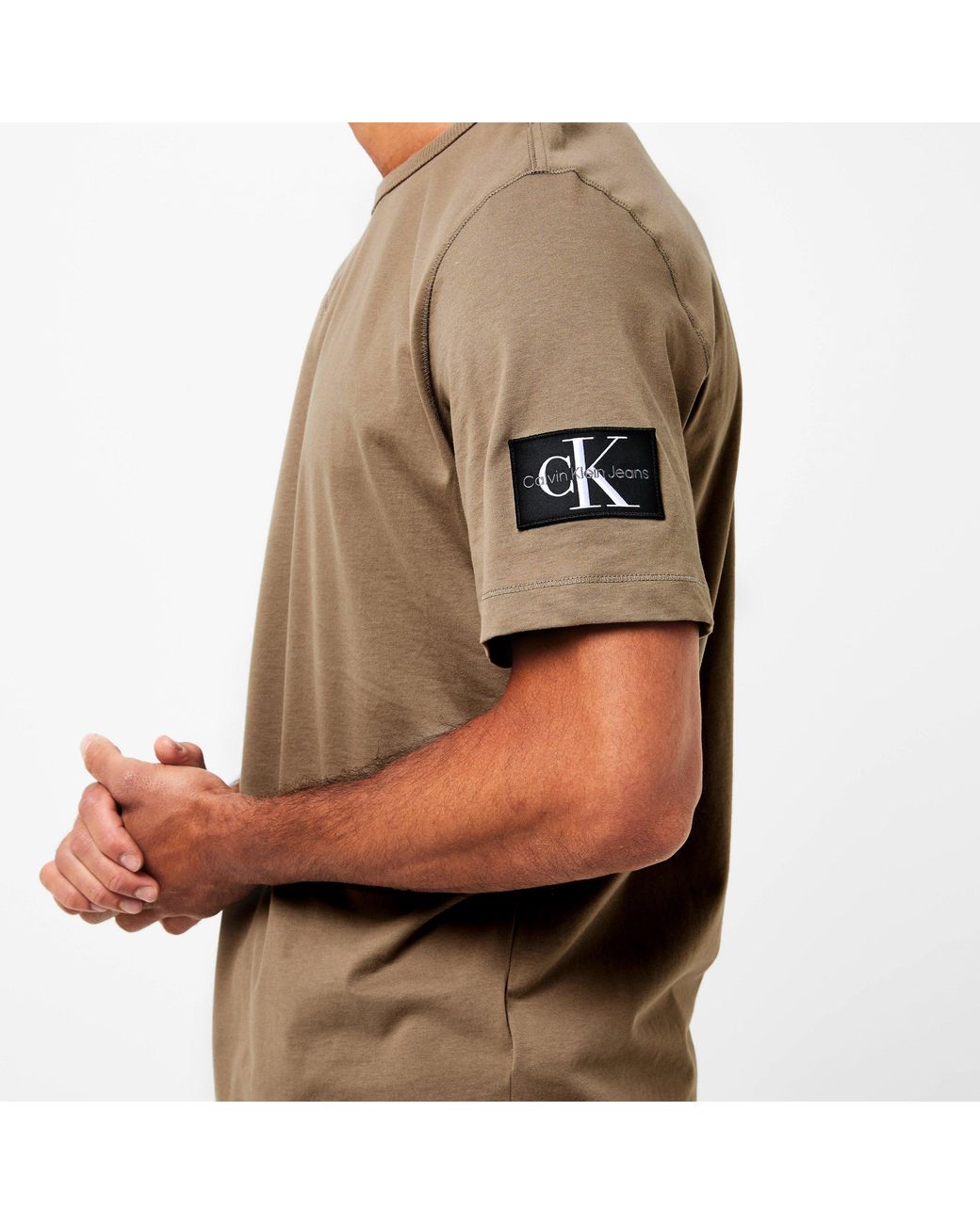 Calvin Klein Natural Monogram Badge T-Shirt for men