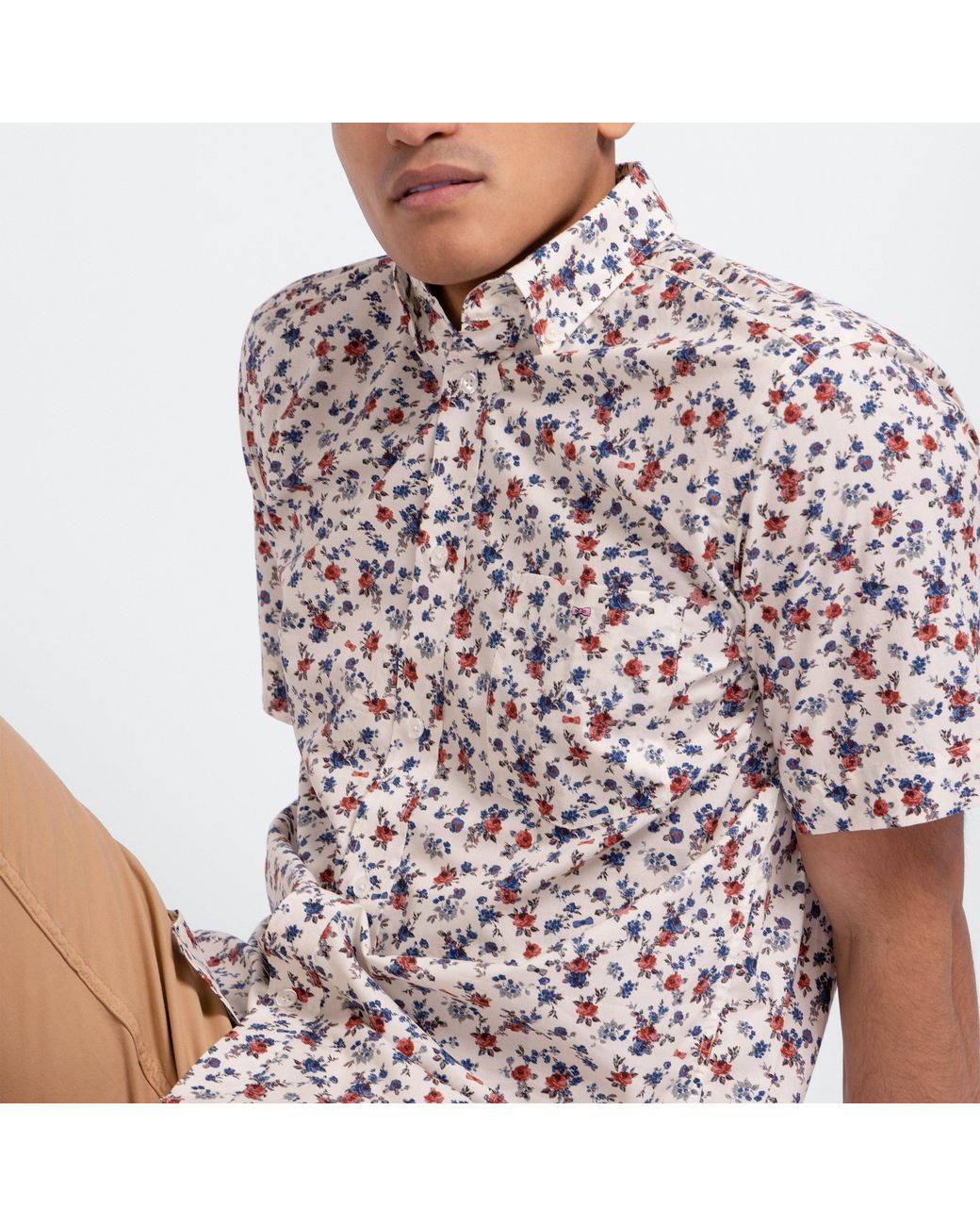Eden Park Multicolor Pima Cotton Blouse Floral Print for men