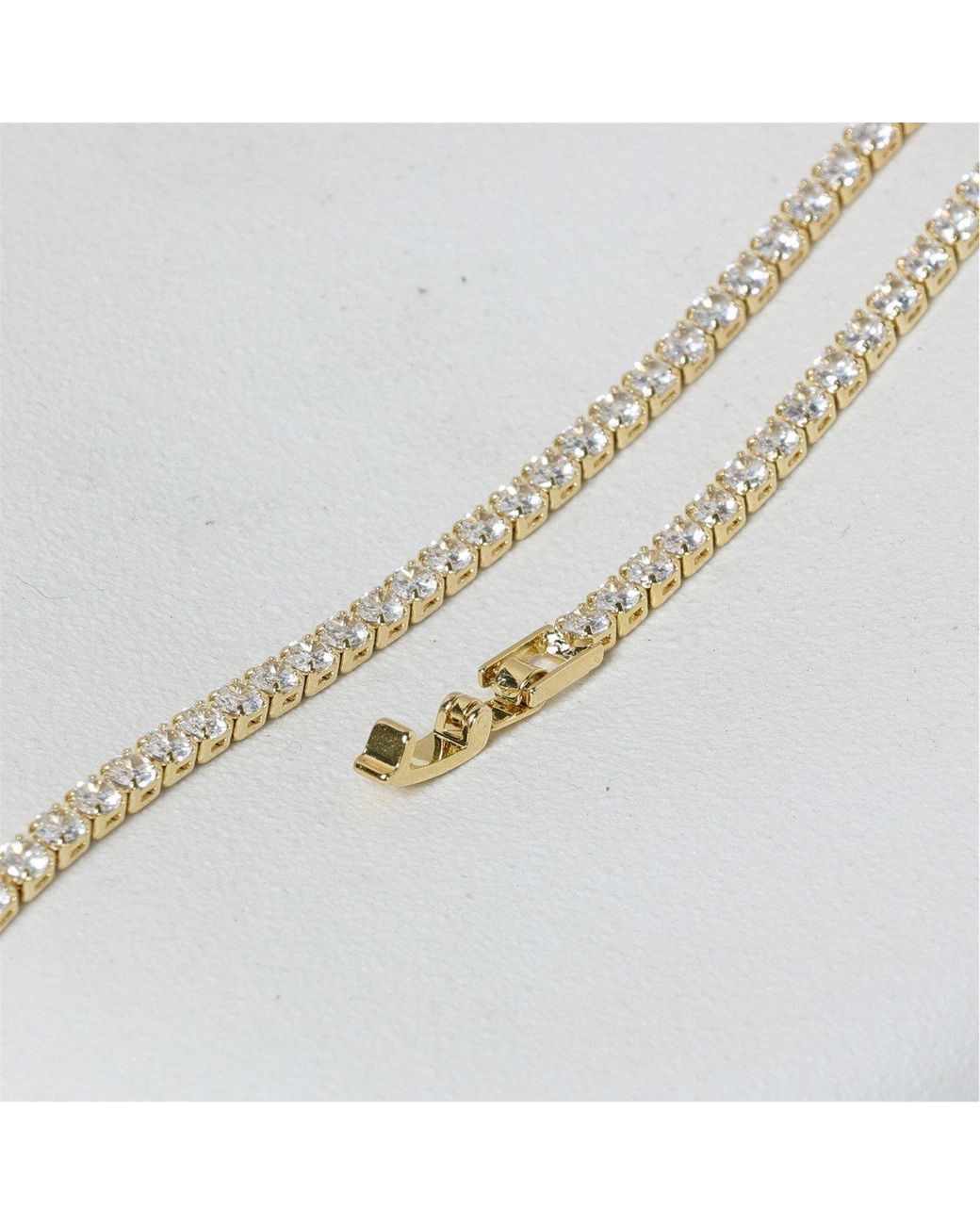 Jon Richard Metallic Plated Cz Round Tennis Necklace