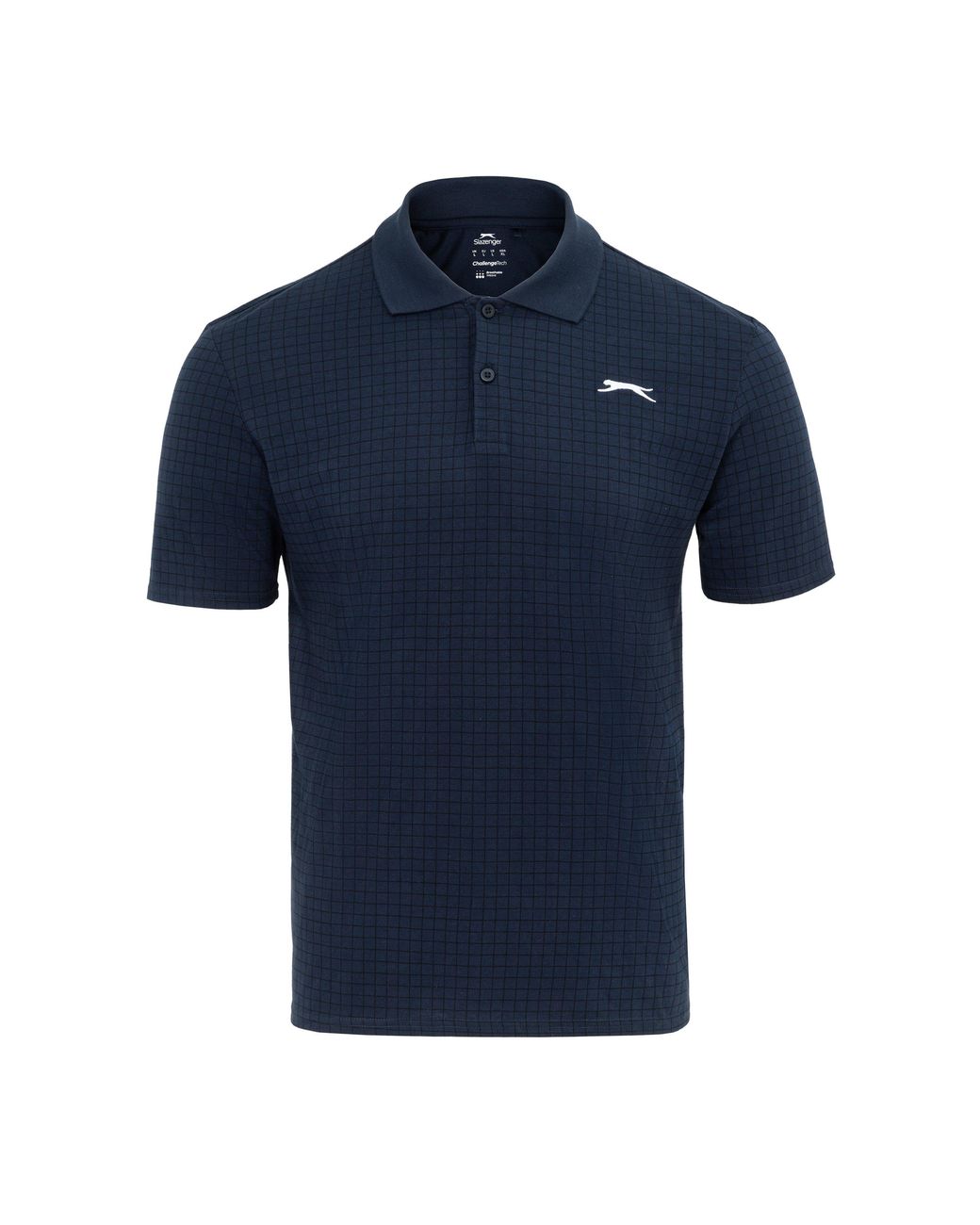 Slazenger 1881 Blue Check Golf Polo for men