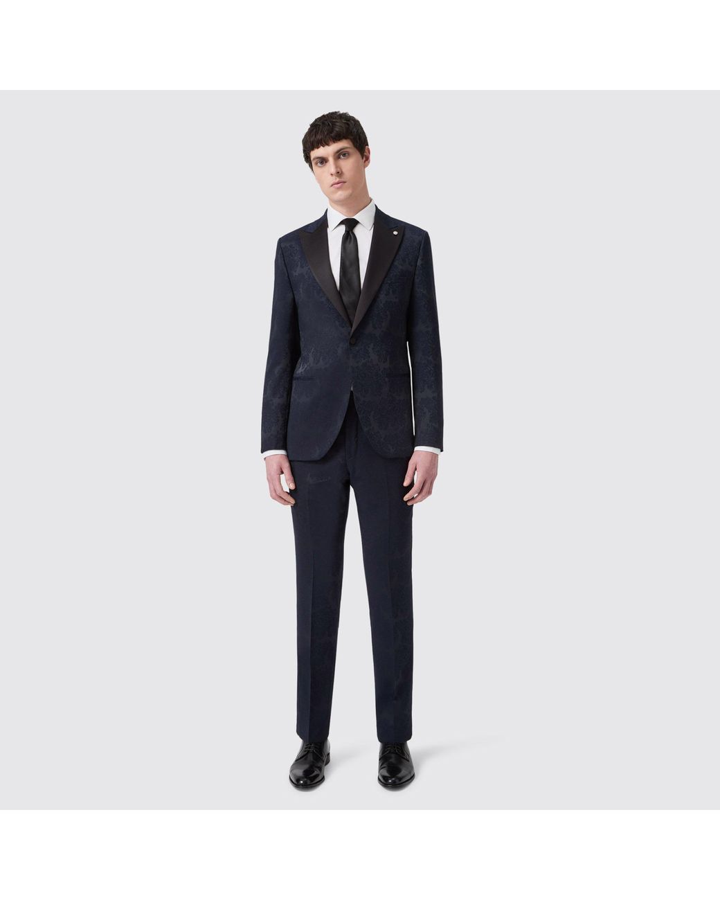 Twisted Tailor Blue Minerva Slim Fit Tux Trouser for men