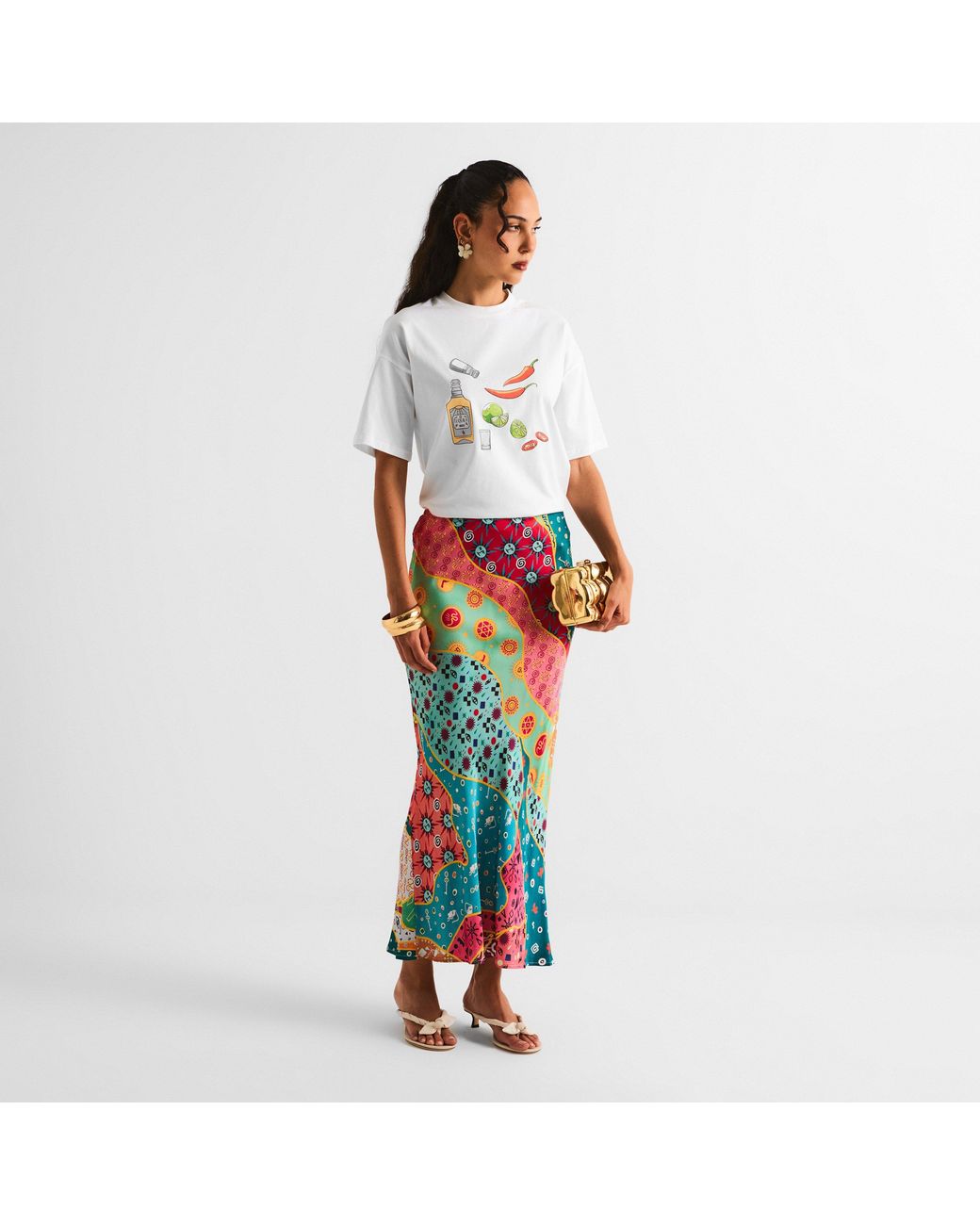 Never Fully Dressed White Oversized Fit T-Shirt