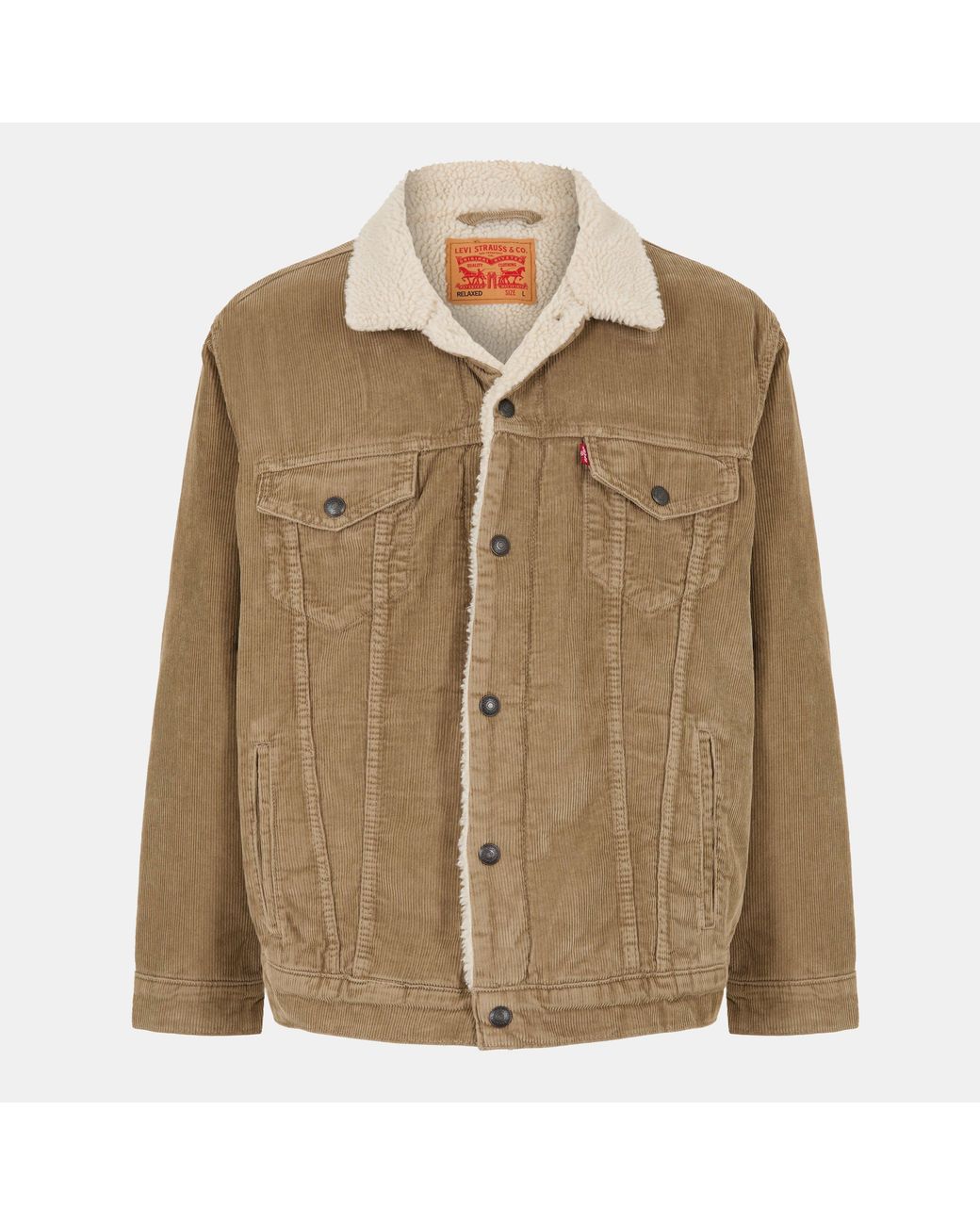 Levi's Green Levi's Denim Sherpa Relaxed Fit Jacket for men