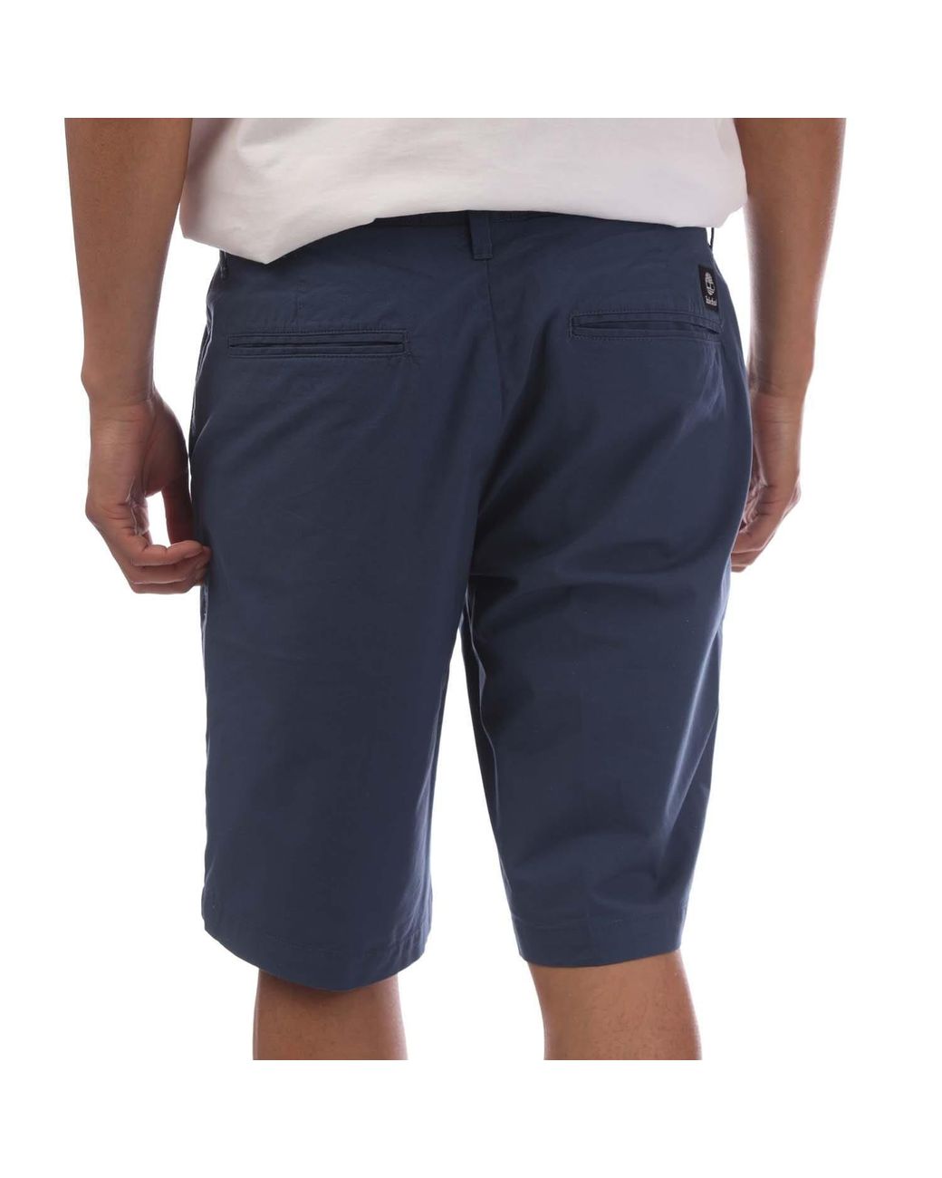 Timberland Blue Topsfield Poplin Chino Shorts for men