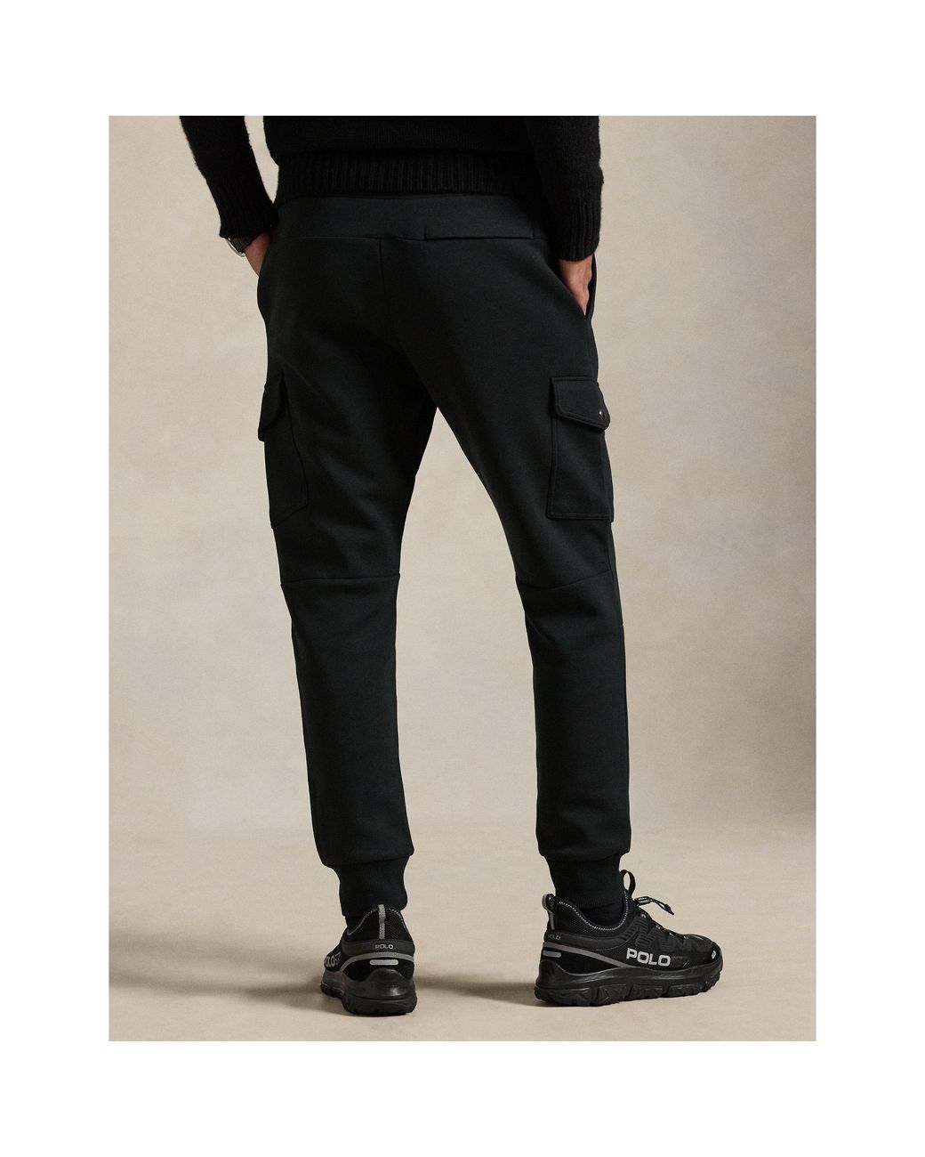 Polo Ralph Lauren Black Tech Cargo Joggers for men