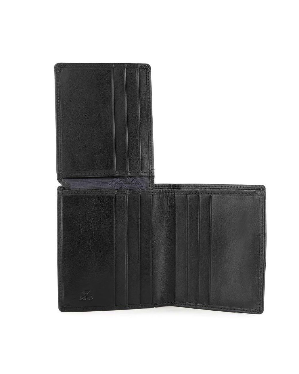 PRIMEHIDE Leather Black Tuscan Trifold Credit Card Wallet for men