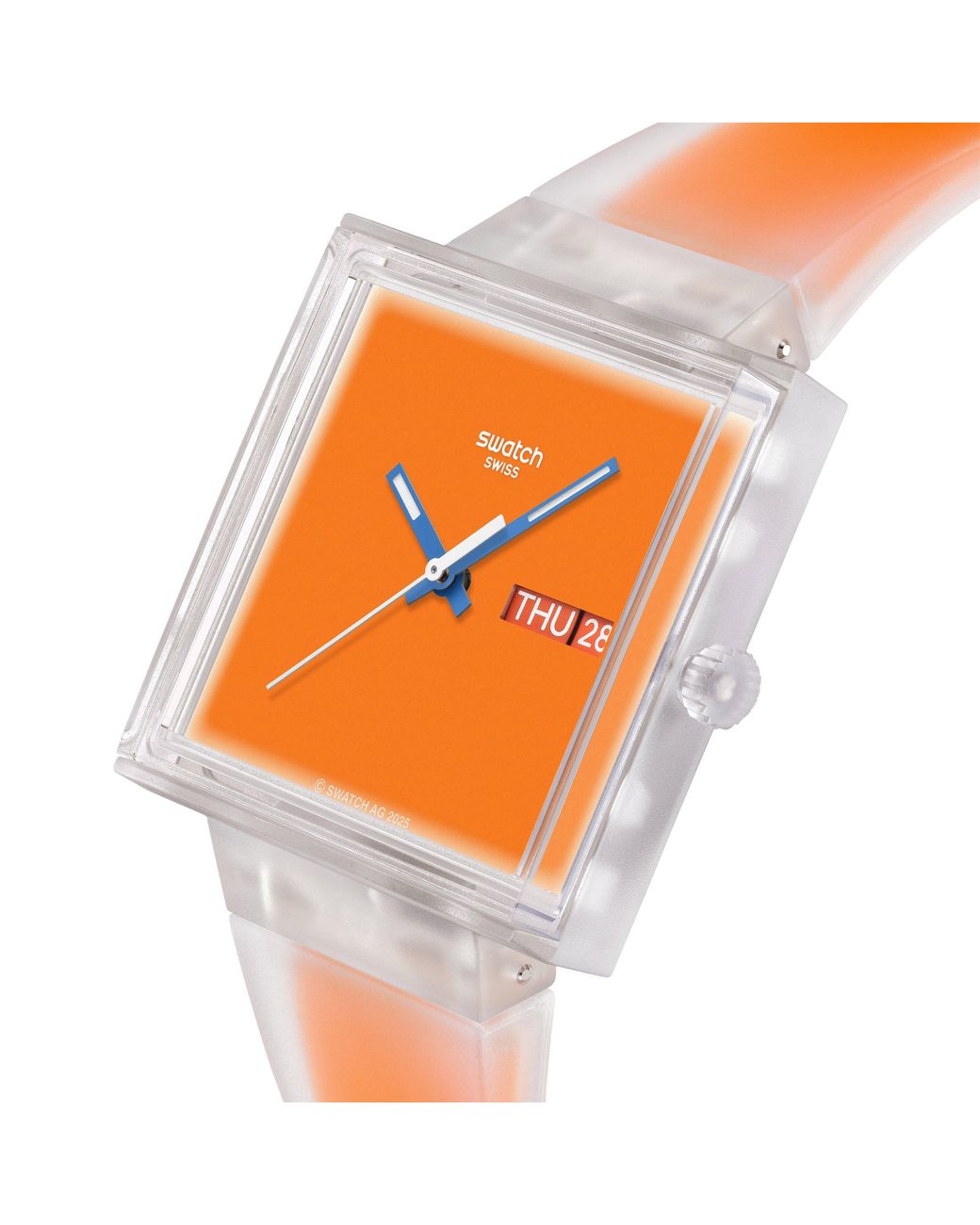 Swatch Orange What If Jelly Analogue Quartz Watch for men