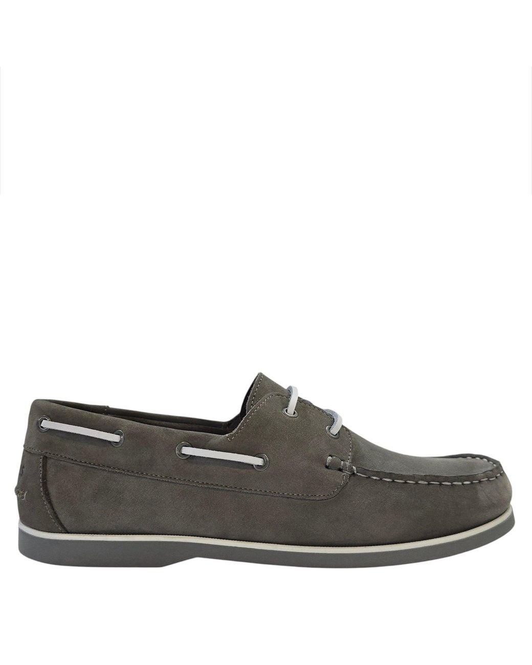 Jack Wills Gray Leather Boat Shoes for men