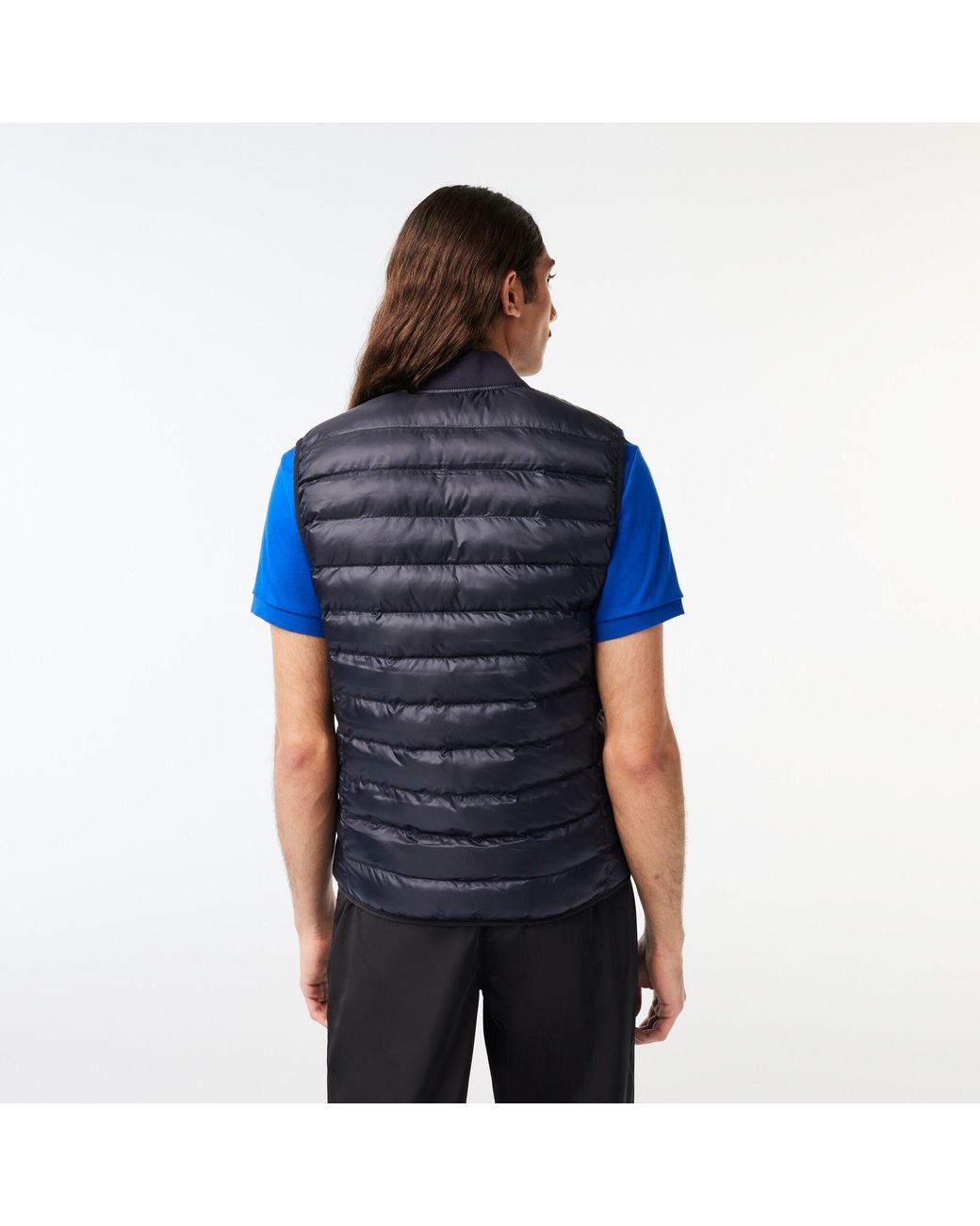 Lacoste Blue Quilted Gilet for men