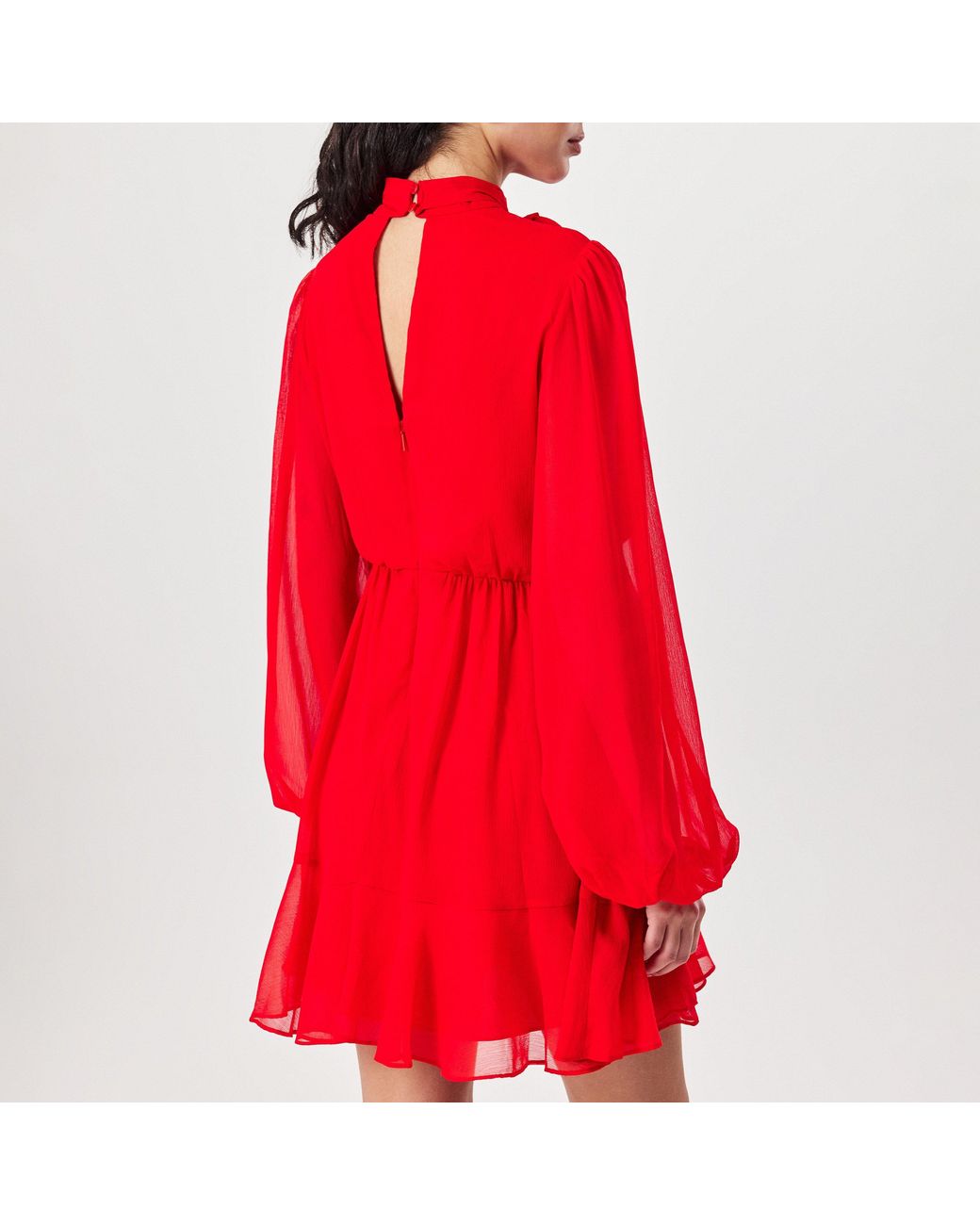 Ted Baker Red Zebrina Neck Tie Shift Dress