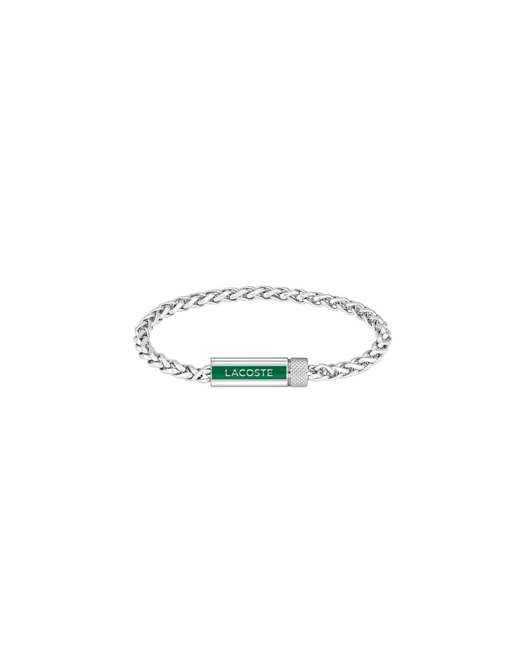 Lacoste White Spelt Stainless Steel Bracelet for men