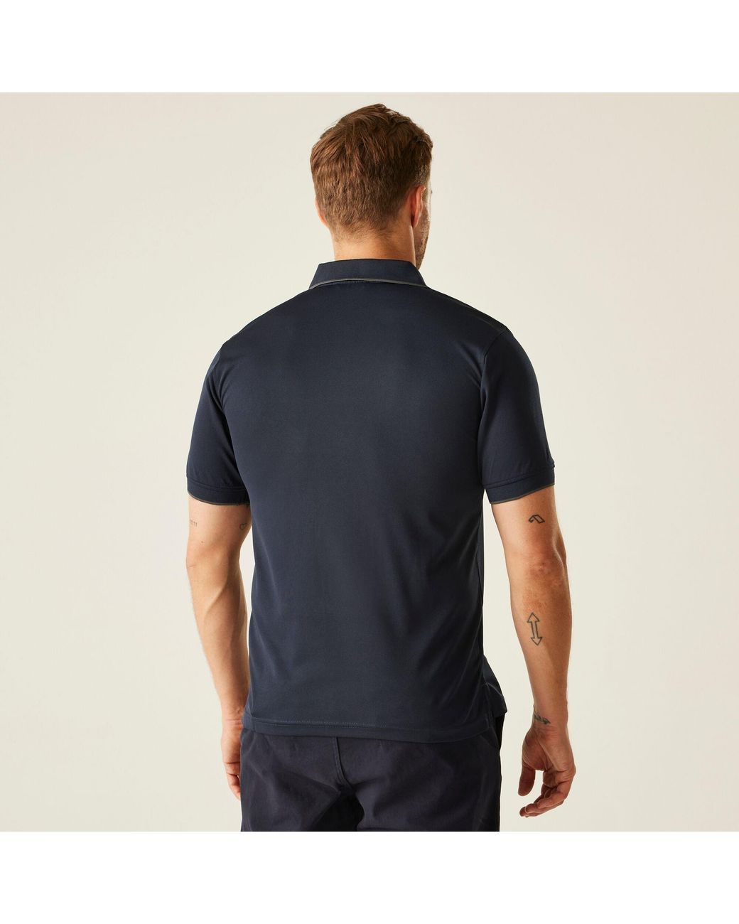 Regatta Blue Navigate Short Sleeve Polo Shirt for men