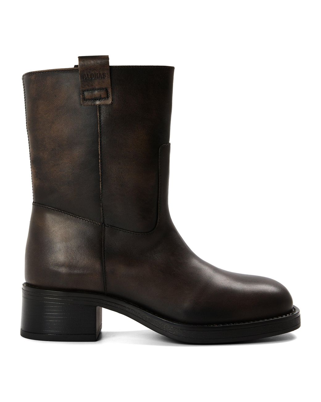 Alohas Black Rajan Boot Ankle Heeled Boots