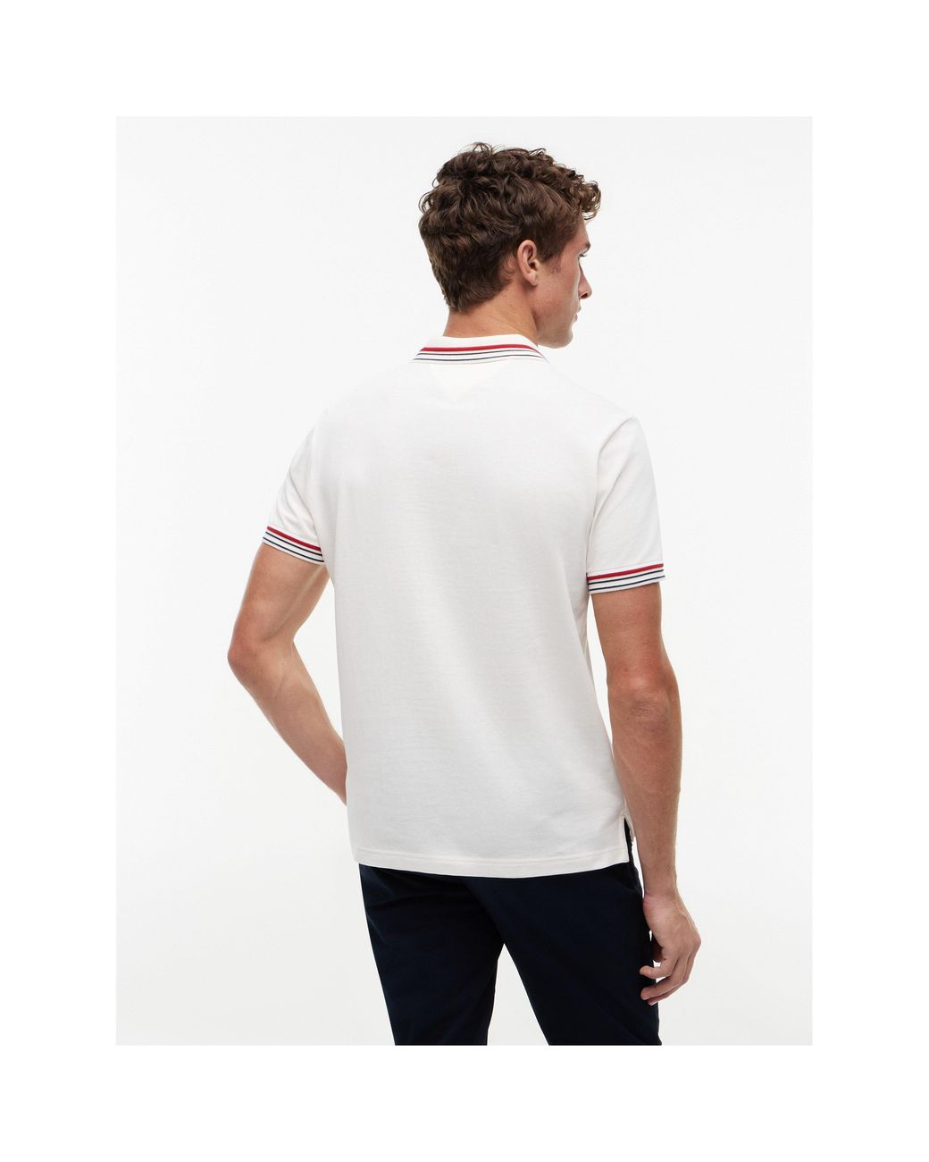Tommy Hilfiger White Short Sleeve Polo Shirt for men
