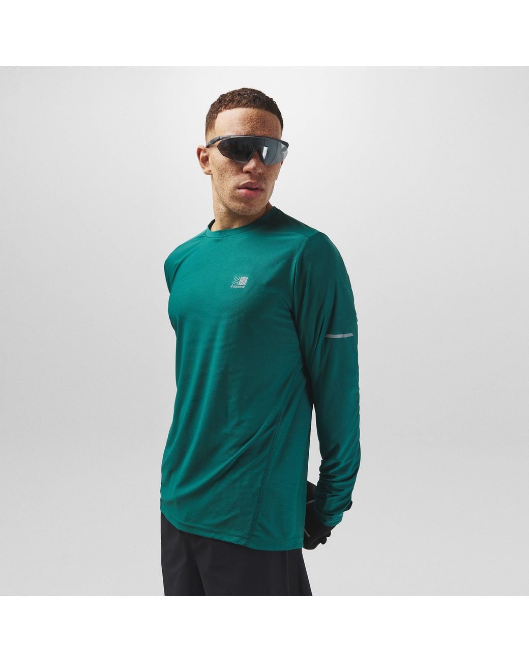 Karrimor Green Long Sleeve Run T Shirt for men