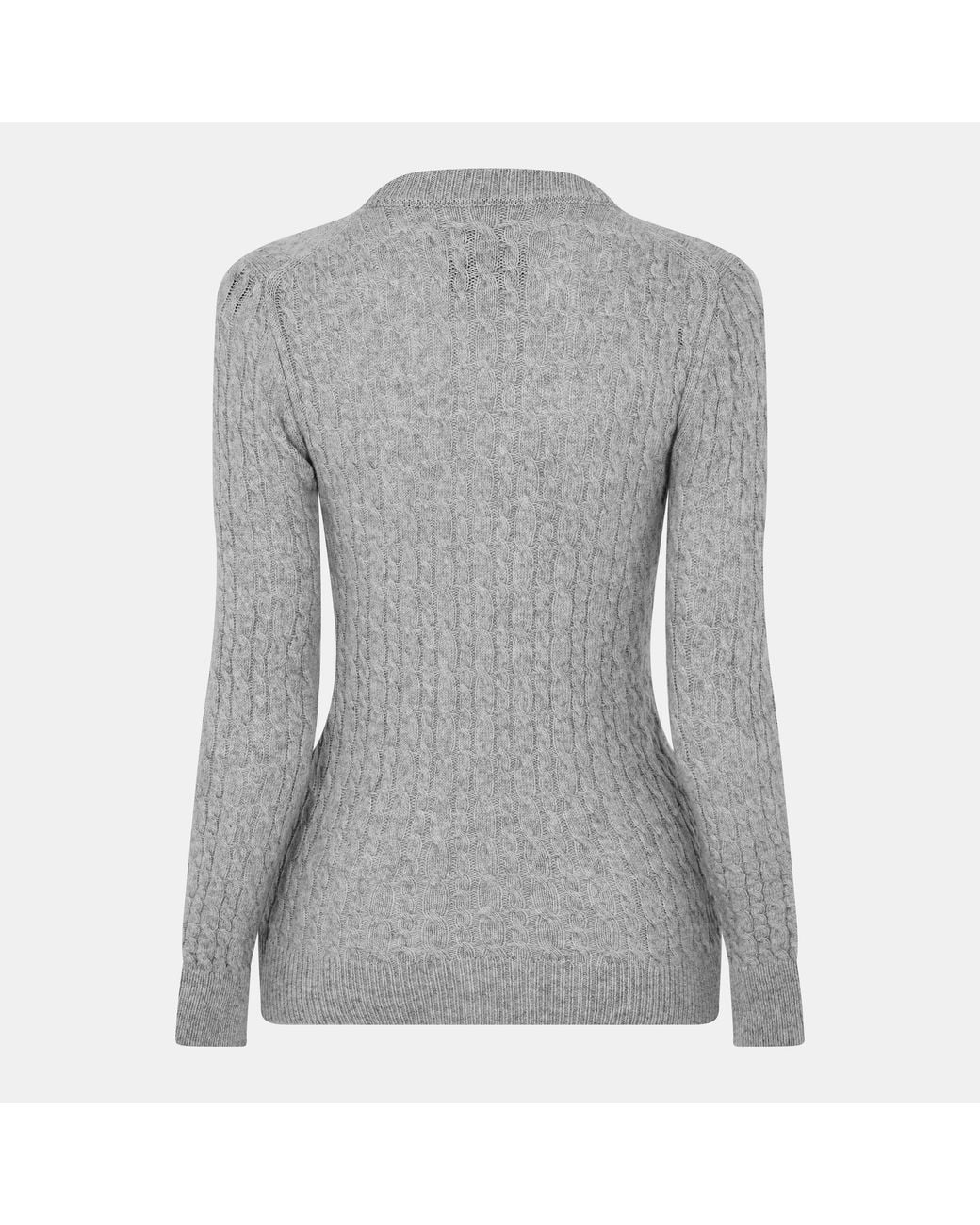 Jack Wills Gray Jack Tinsbury Merino Wool Blend Cable Knitted Jumper