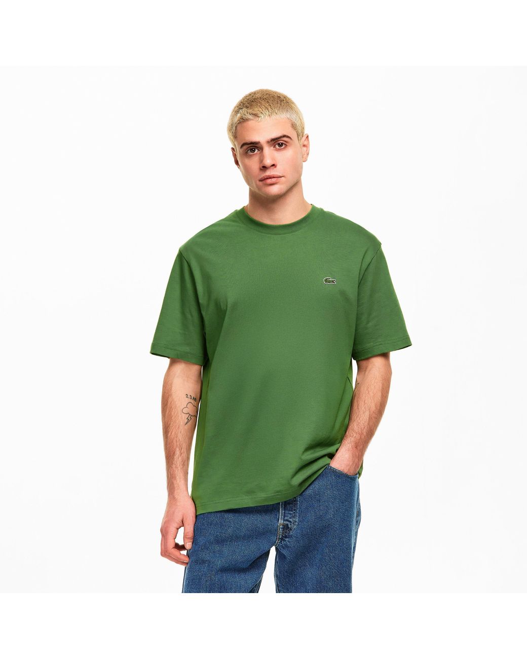Lacoste Green Regular Fit Small Logo T-Shirt for men