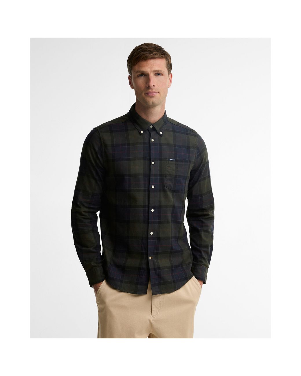 Barbour Blue Fortrose Tartan Cotton Tailored-Fit Shirt for men