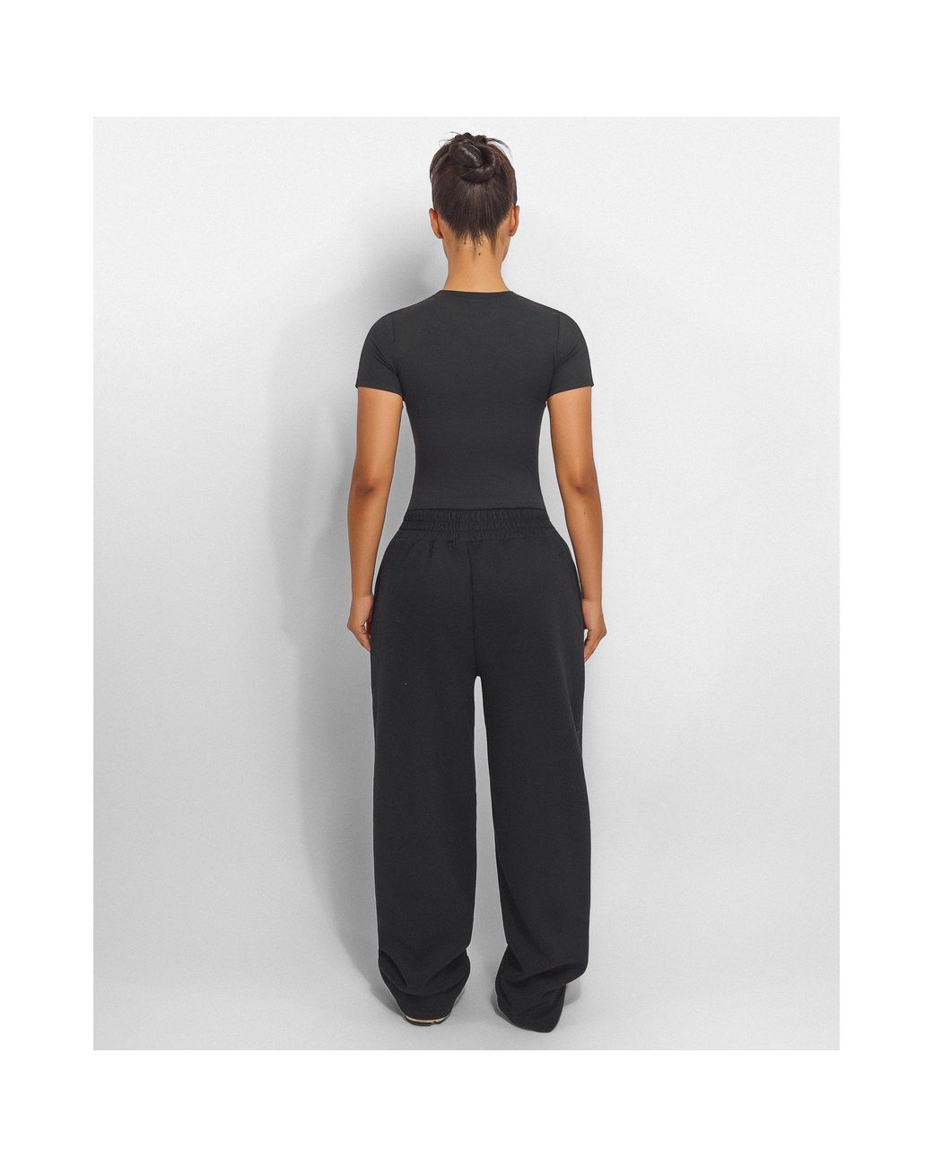 Mars the Label Black Sculpt Short Sleeve Top