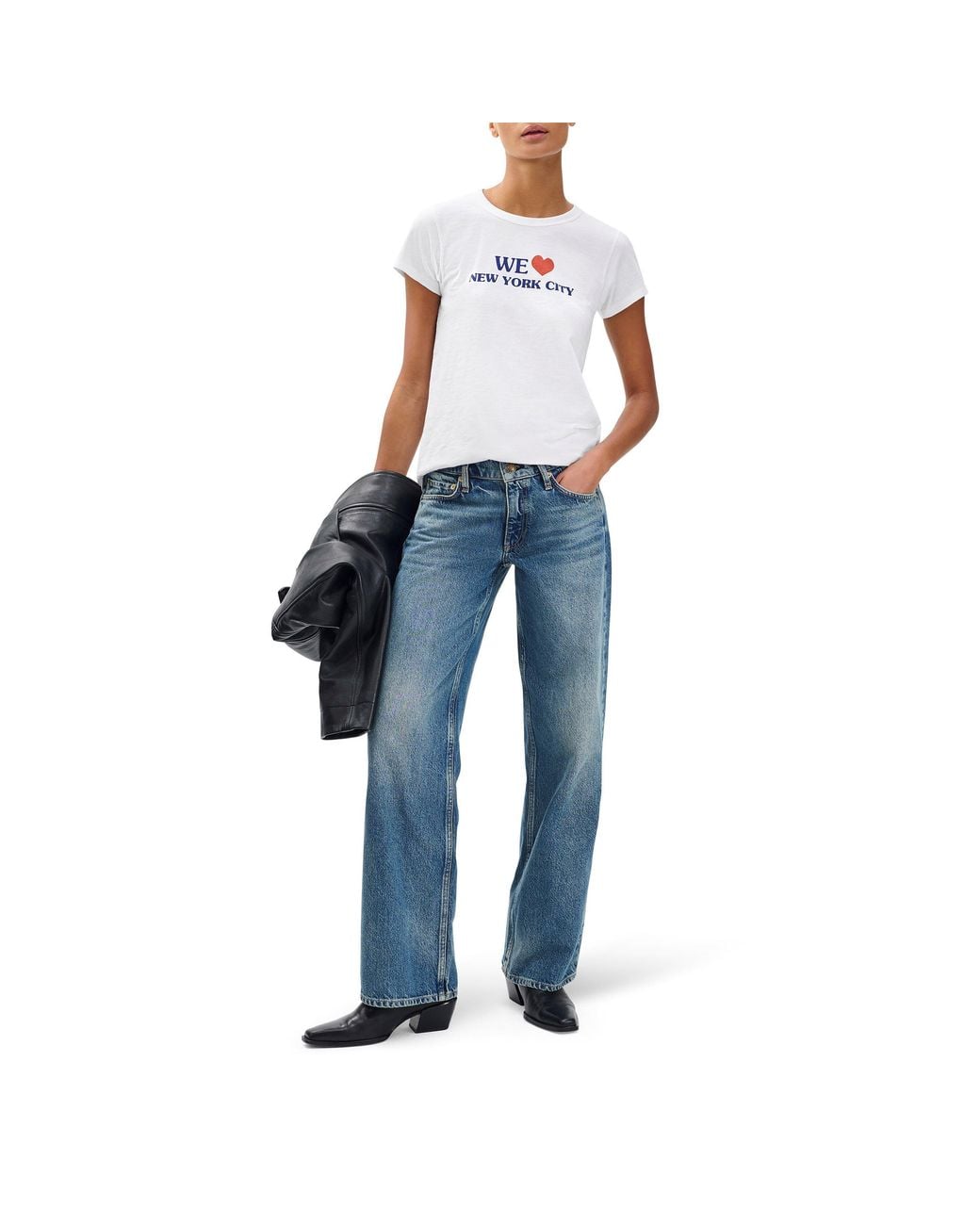 Rag & Bone White Regular Fit Nyc T-Shirt