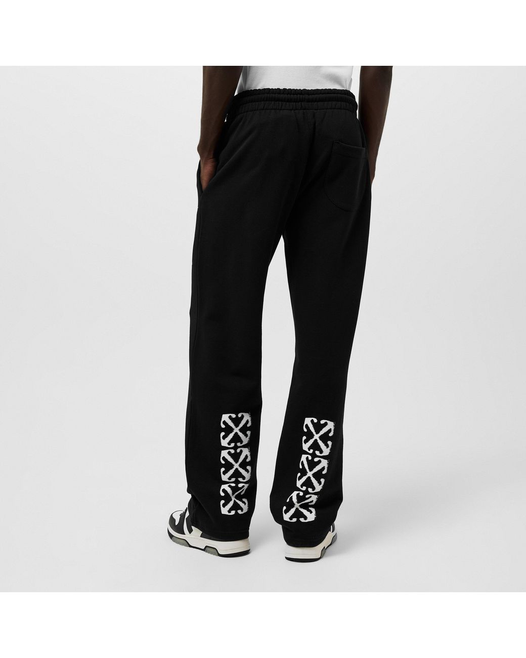 Off-White c/o Virgil Abloh Black Arrow Fleece Closed Hem Joggers for men
