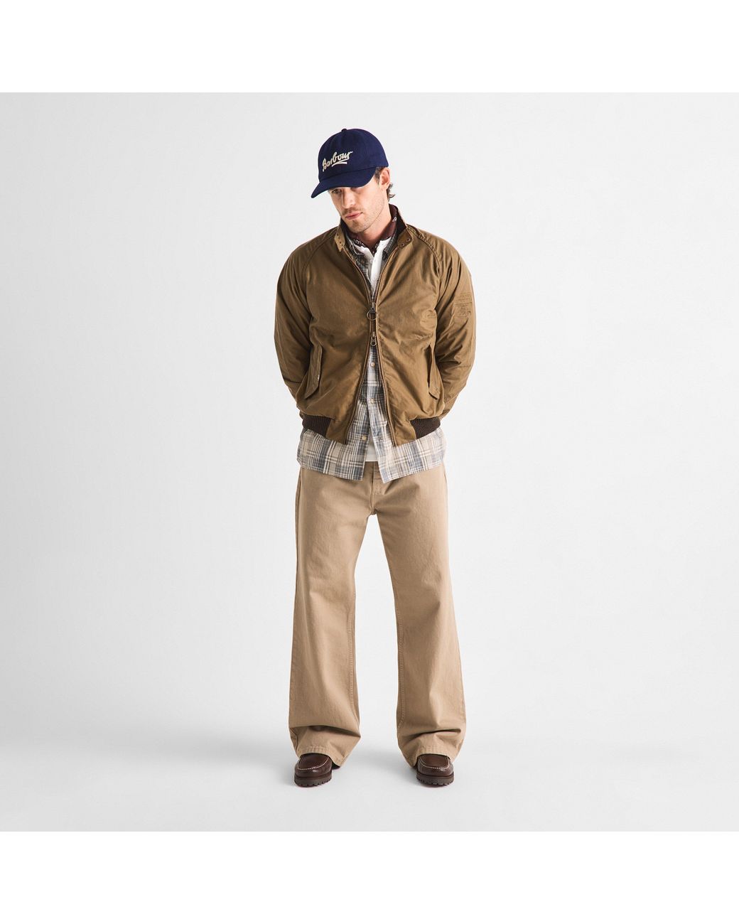 Barbour Green Steve Mcqueen Merchant Wax Jacket for men