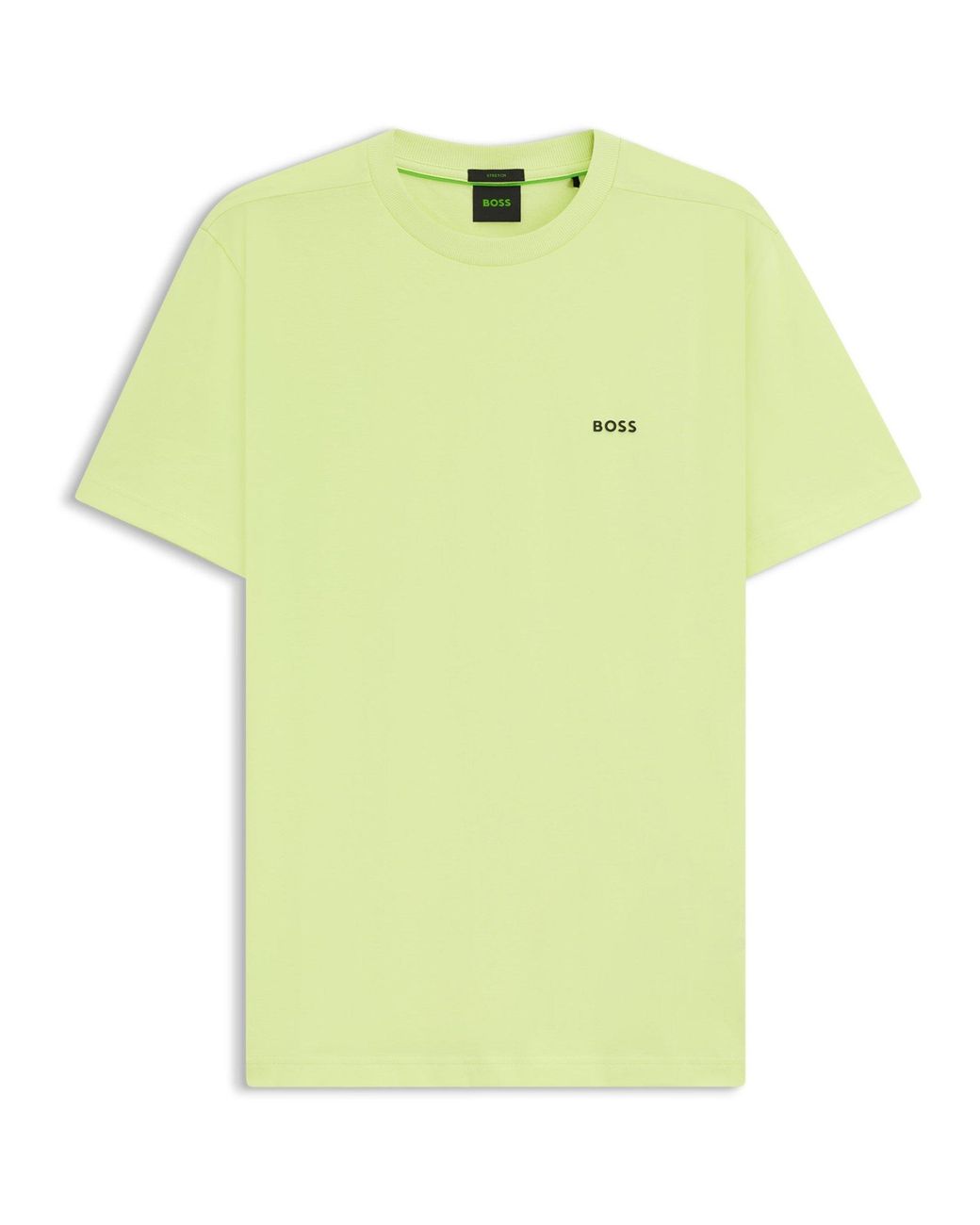 Boss Yellow T-Shirt With Logo Design Stretch Cotton for men
