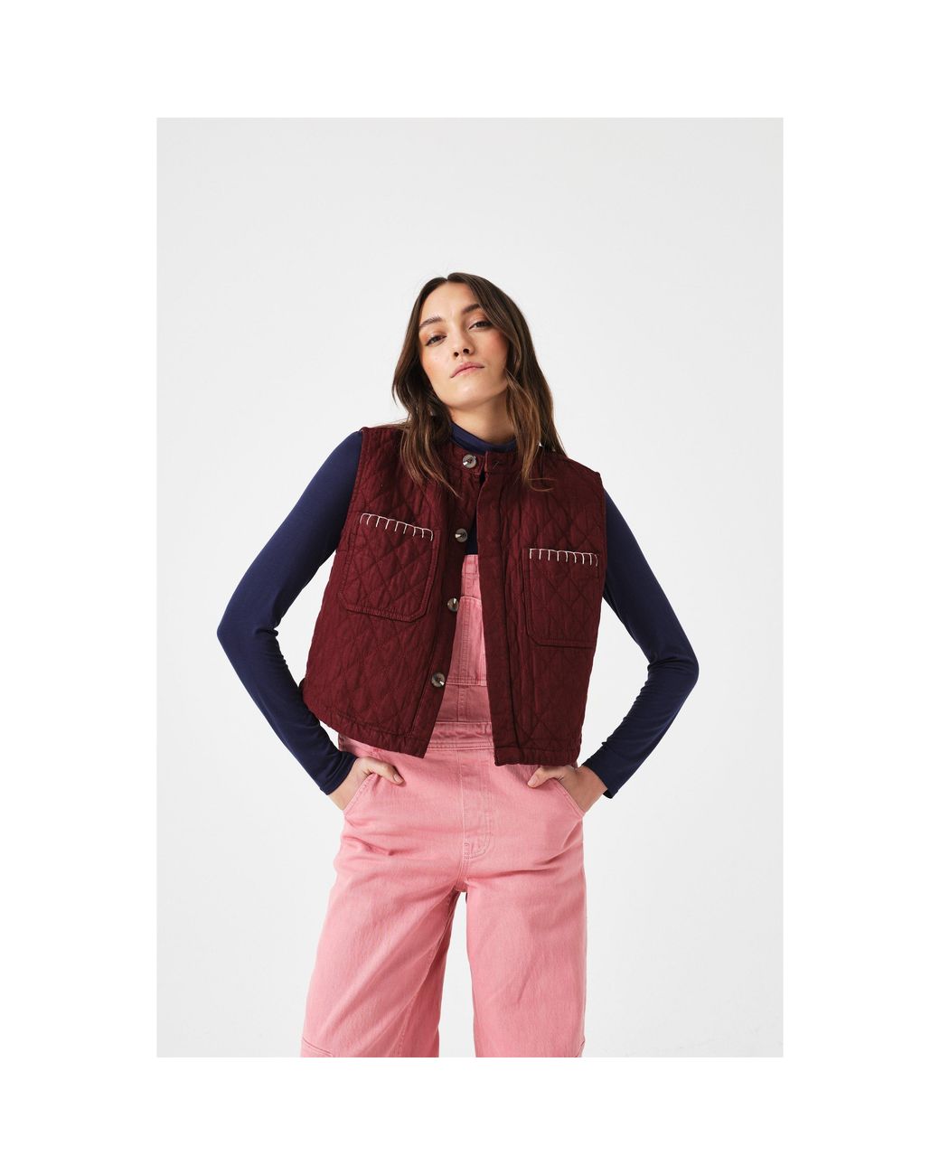 seventy + mochi Red Pablo Gilet